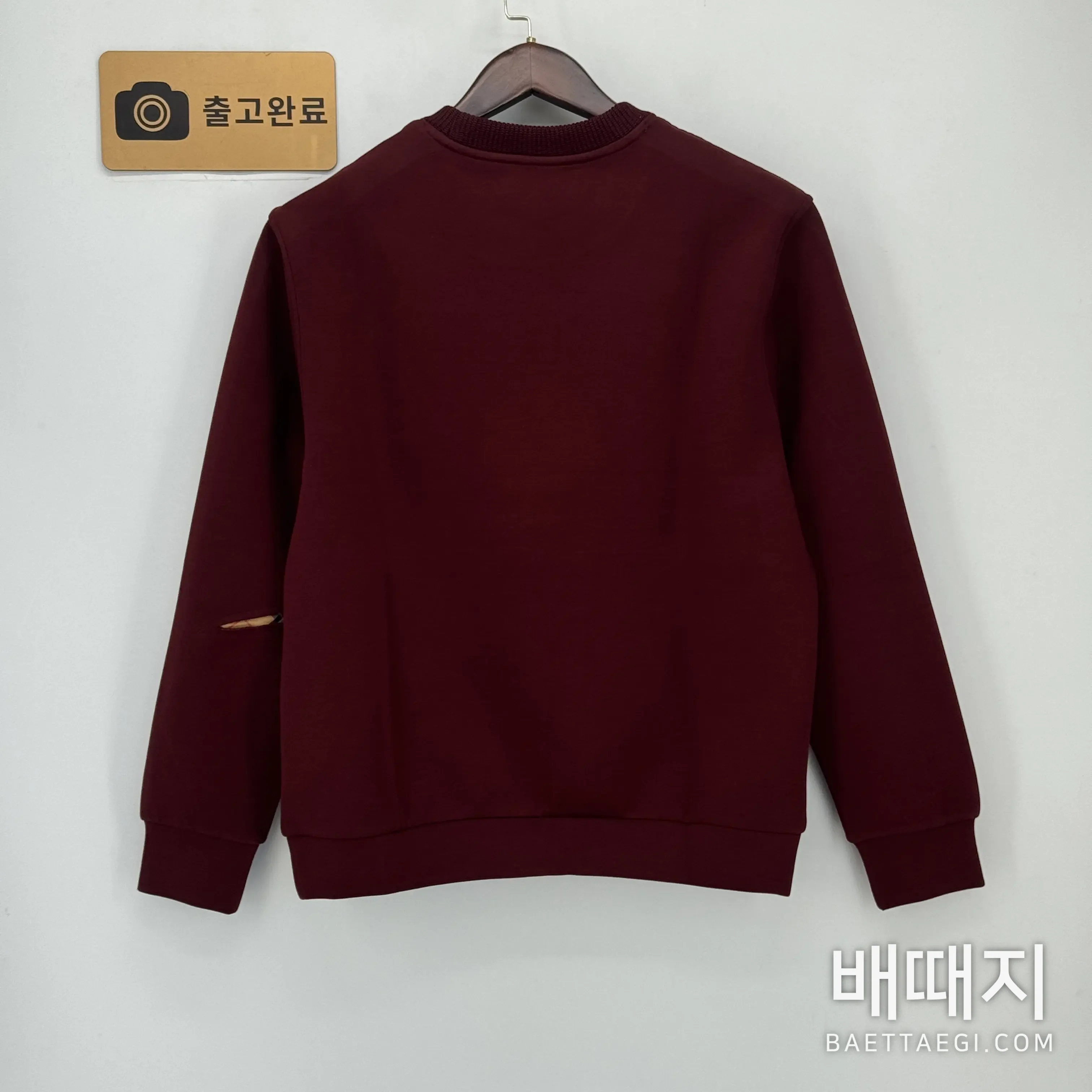 버버리 남성 체크 자수 패치워크 니트 151307 검수사진 3