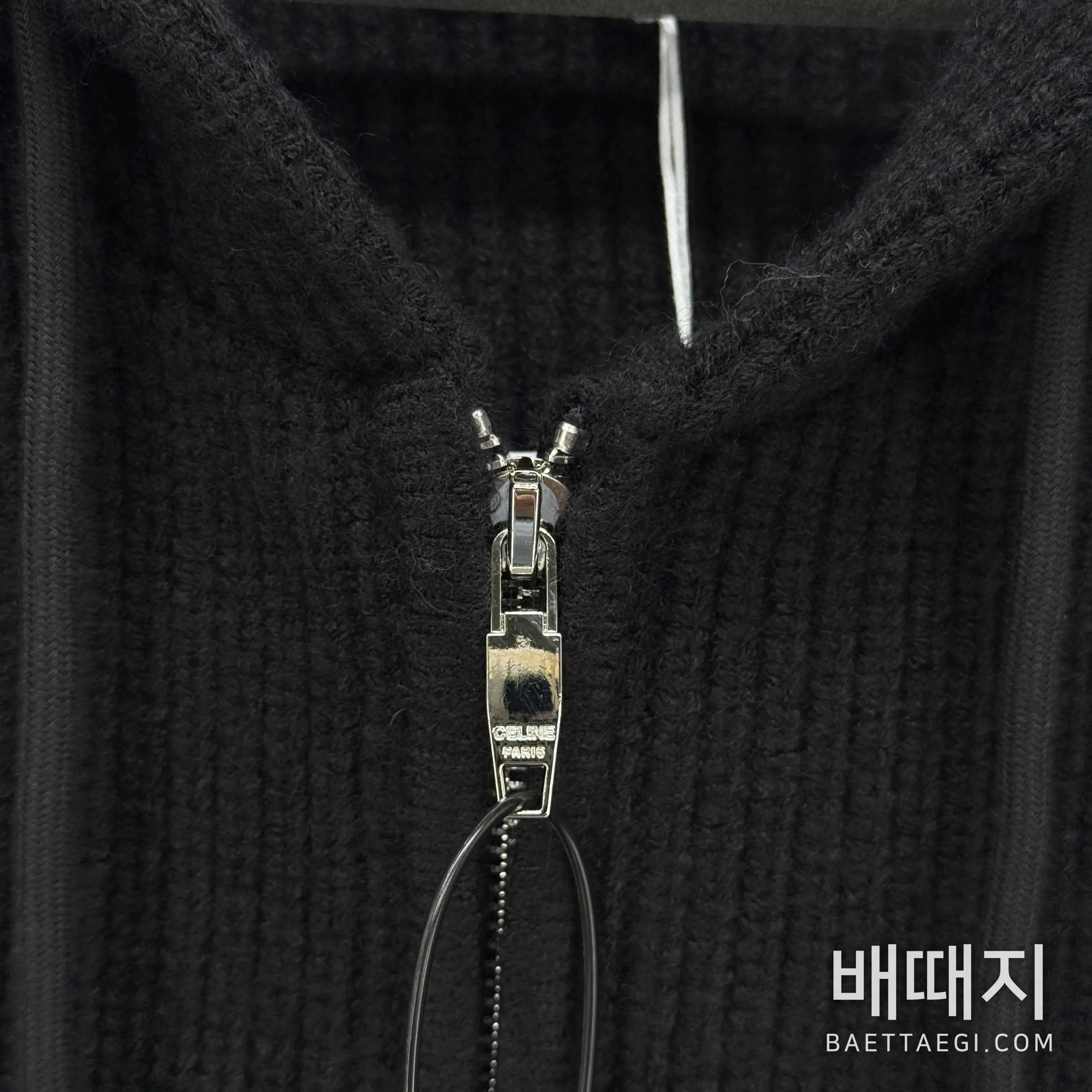 셀린느 메리노 울 집업 후드 니트 자켓 182182 검수사진 3