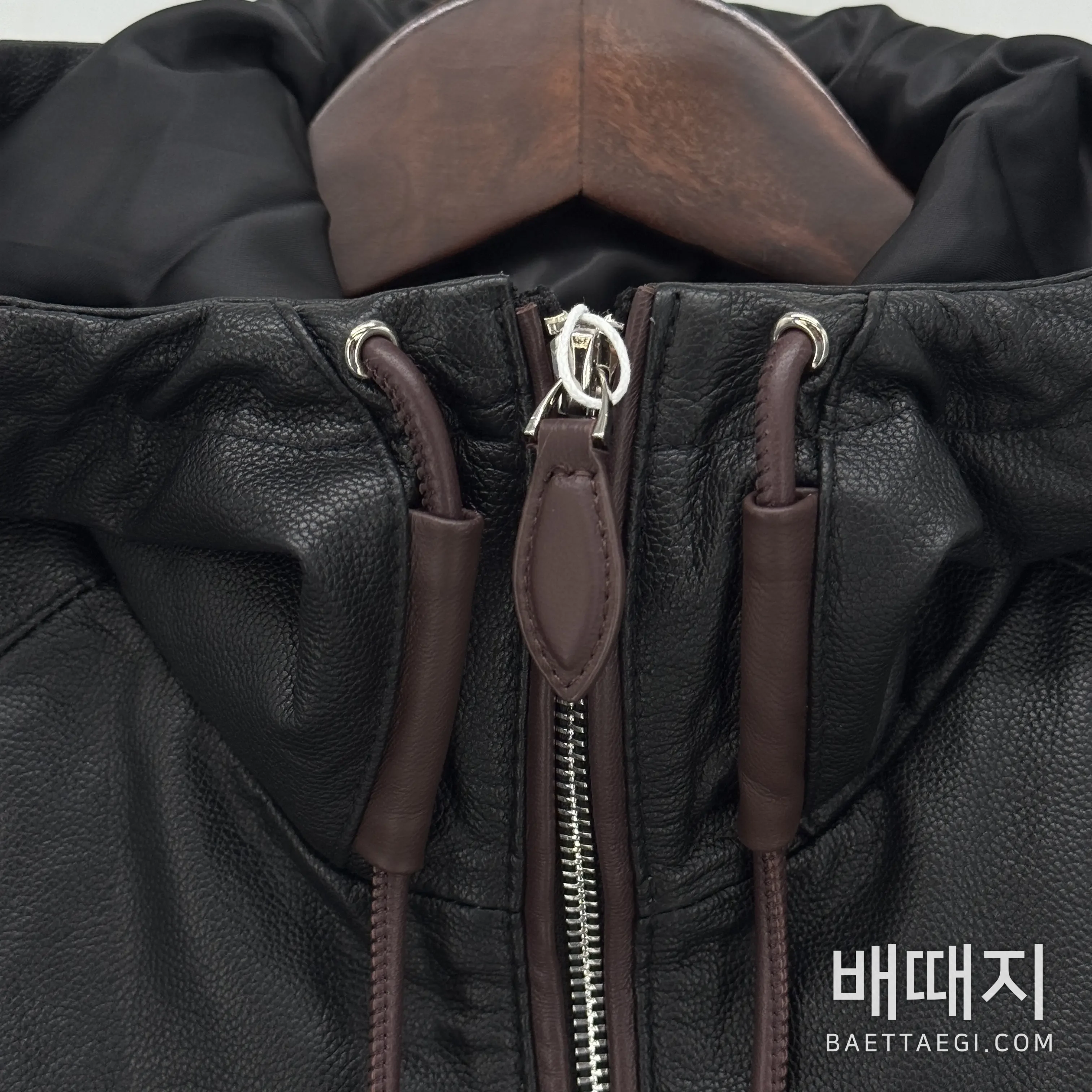 벨루티 후드 양가죽 재킷 검수사진 5