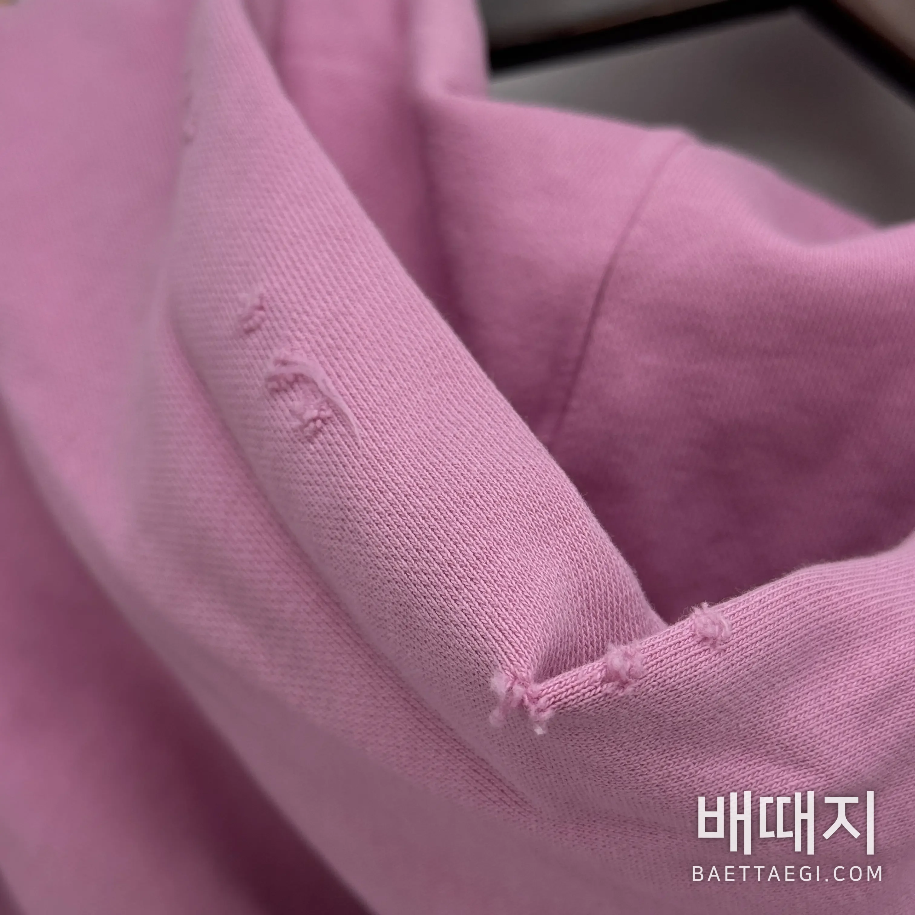아크네스튜디오 가먼트 다이 데미지 가공 남성 후드 150816 검수사진 4
