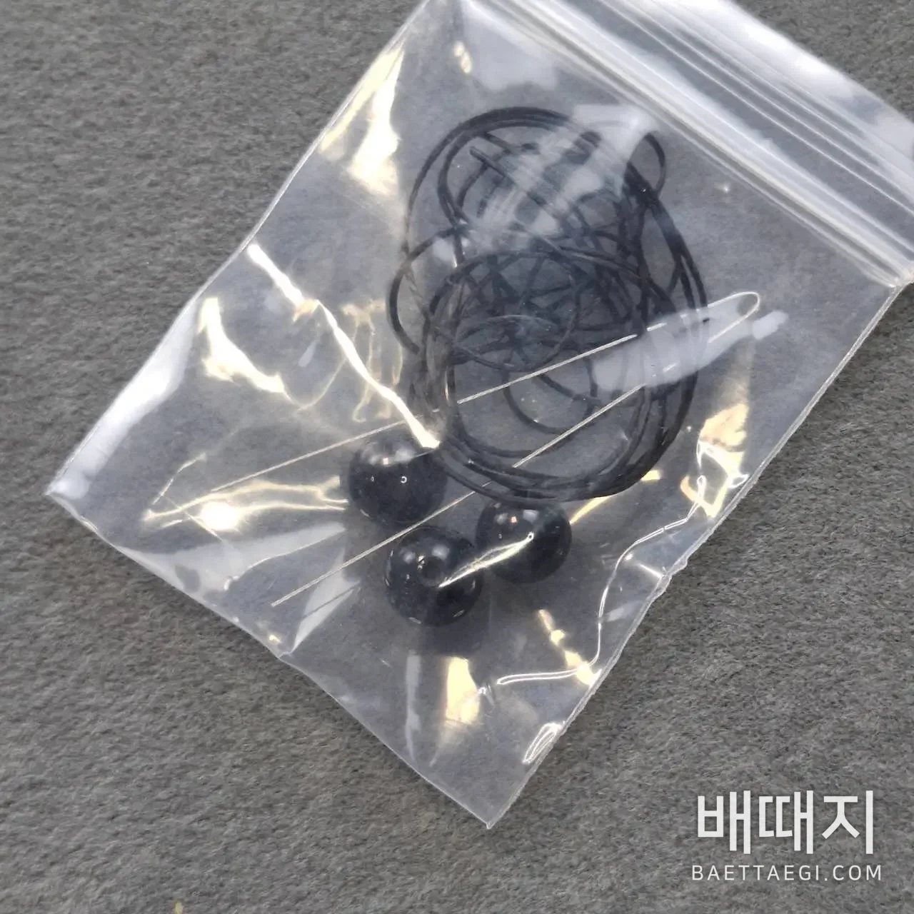 크롬하츠 블랙 아게이트 스털링 실버 비즈 팔찌 107529 검수사진 2