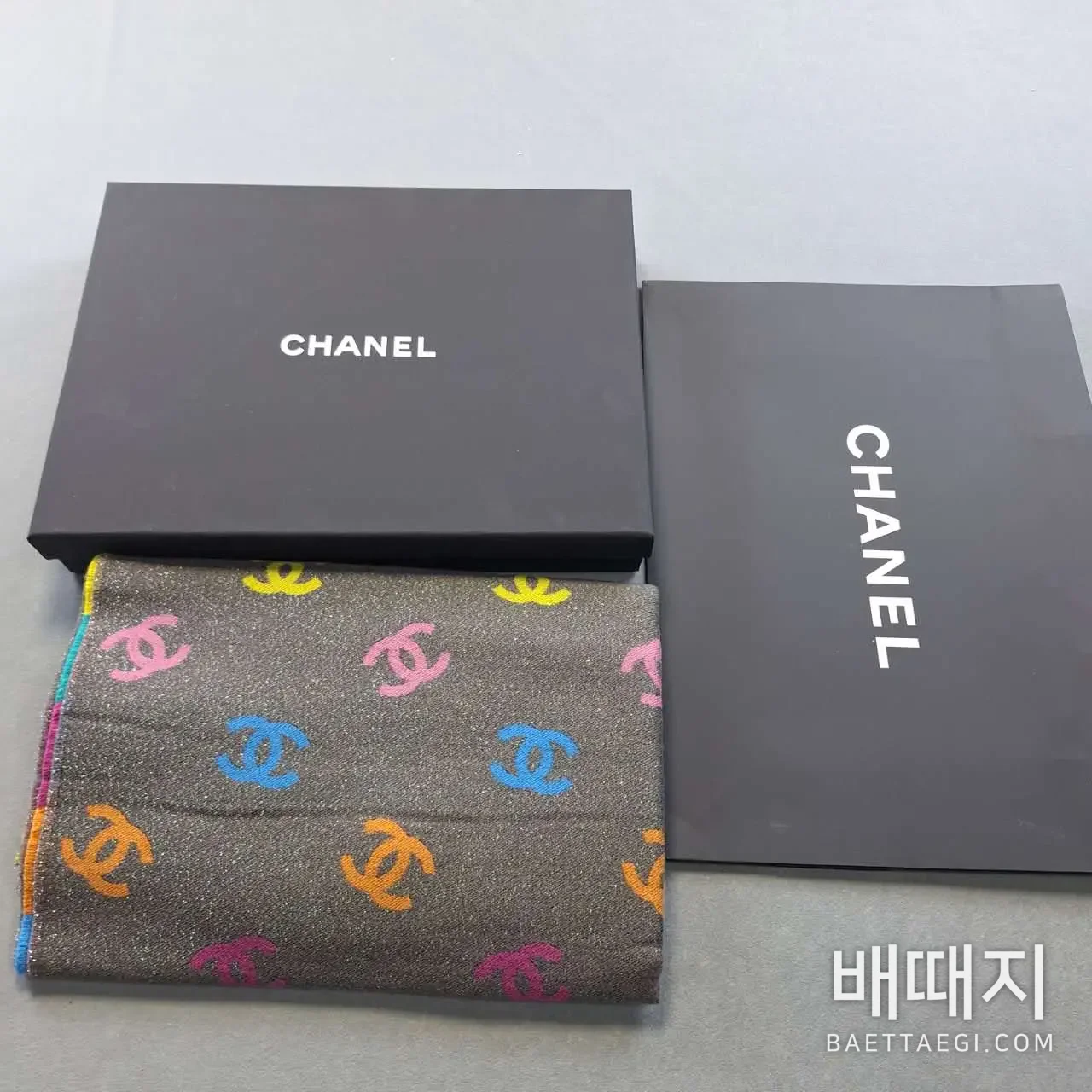 샤넬 레인보우 캐시미어 머플러 179768 검수사진 1