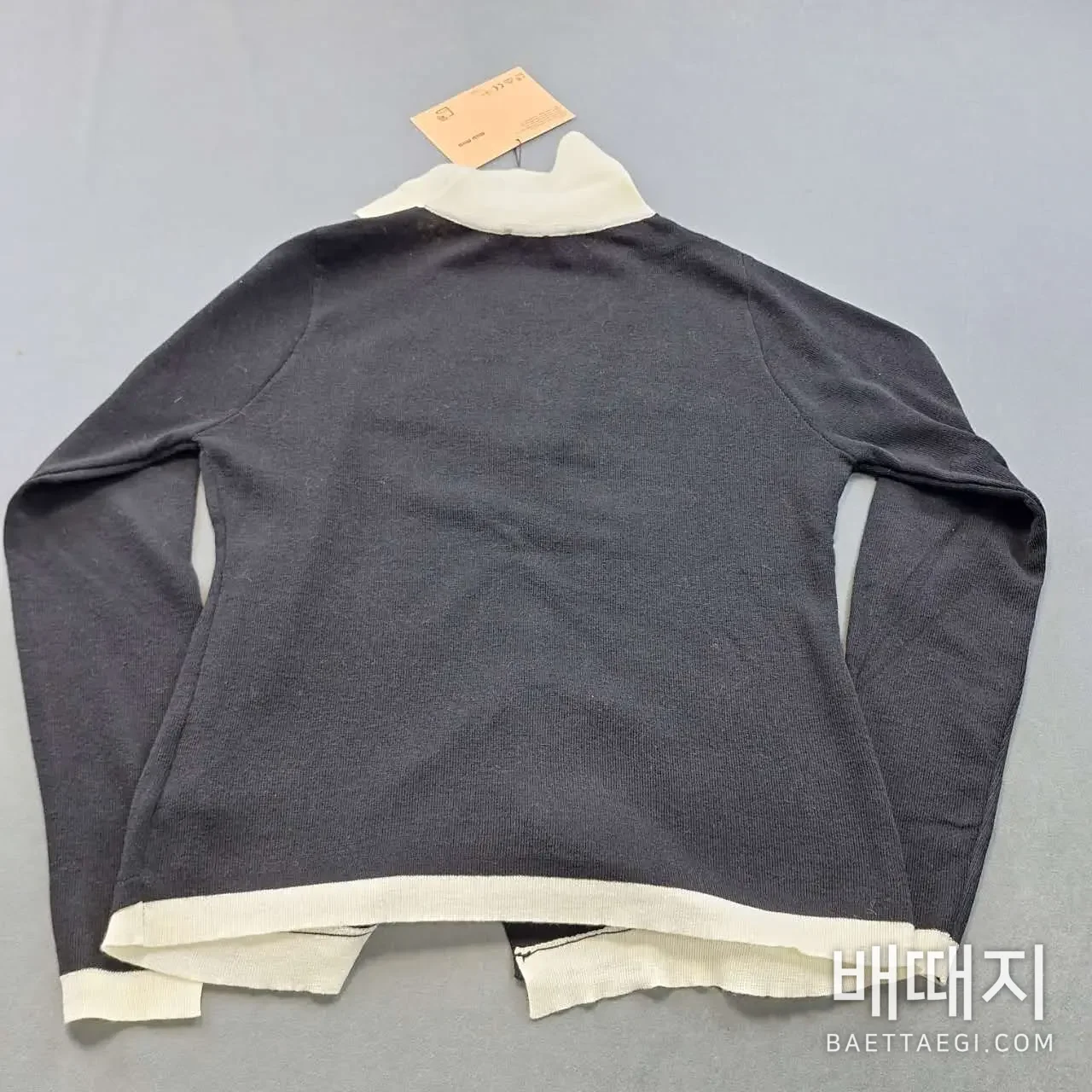 미우미우 컬러 블록 라펠 울 니트 가디건 154665 검수사진 2