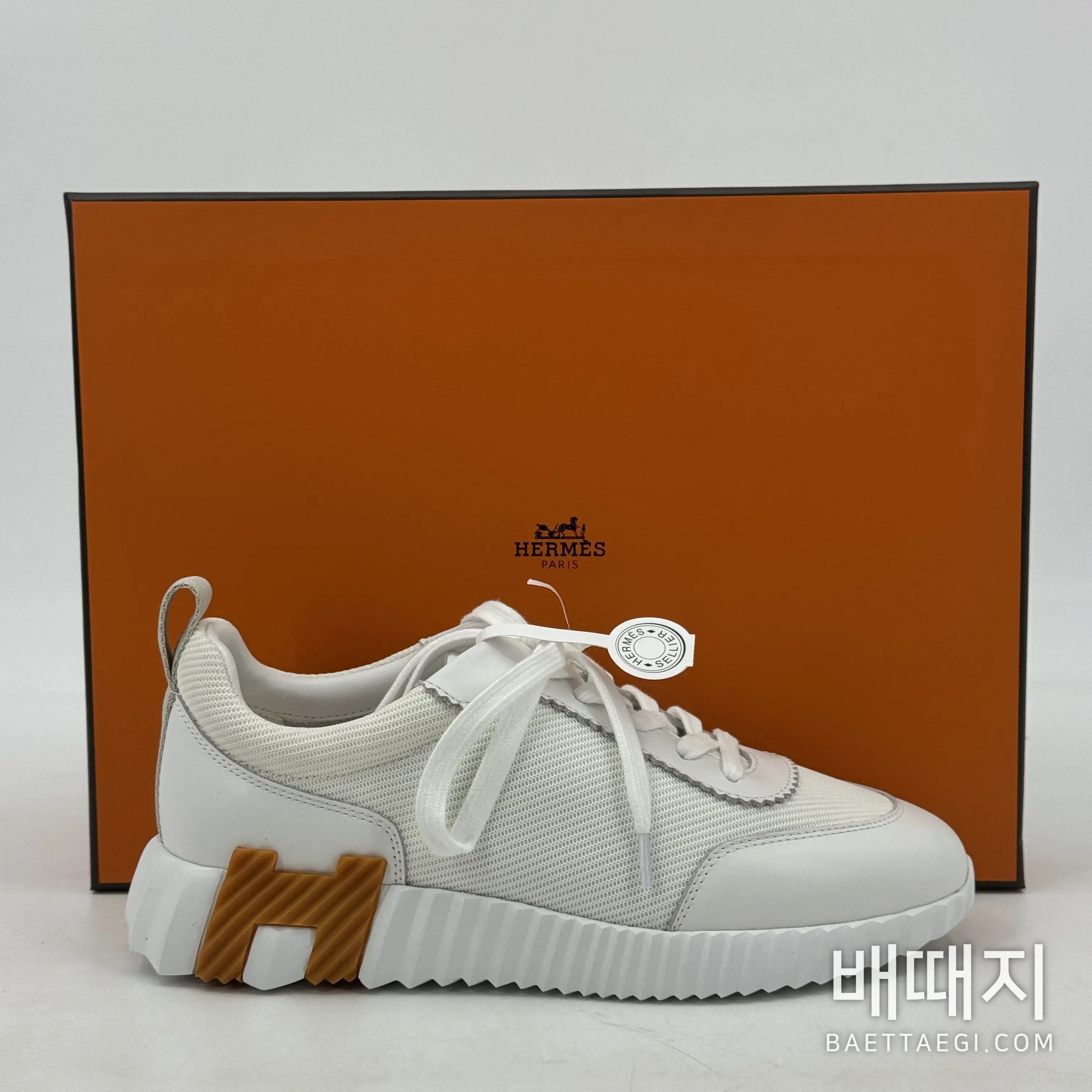 에르메스 바운싱 스니커즈 화이트 염소가죽 189206 검수사진 4