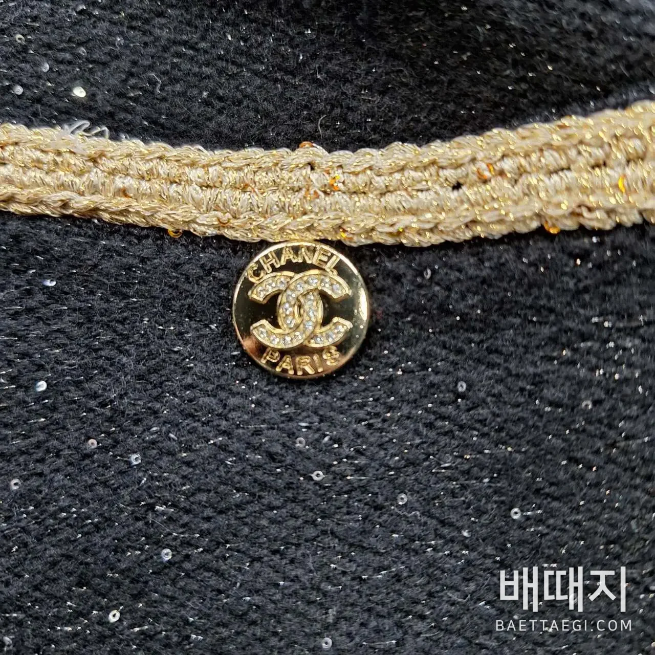 샤넬 골드 트림 캐시미어 가디건 199478 검수사진 5