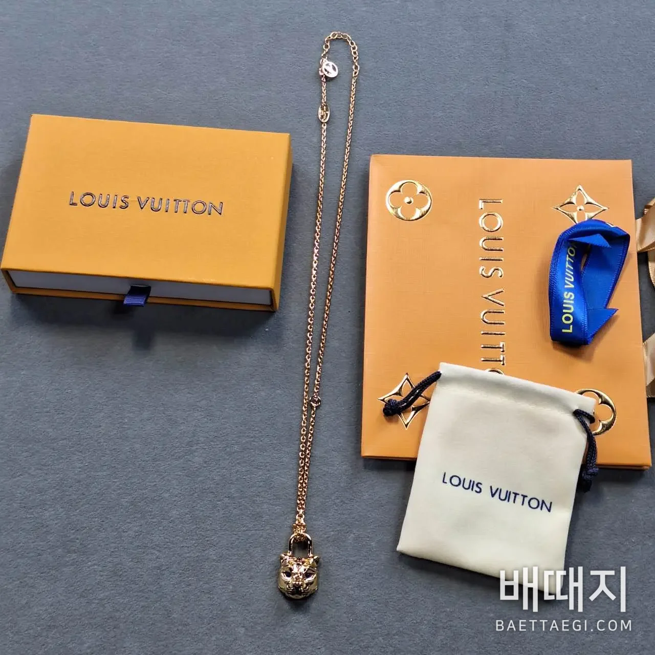 루이비통 MY LV 타이거 헤드 목걸이 64031 검수사진 1