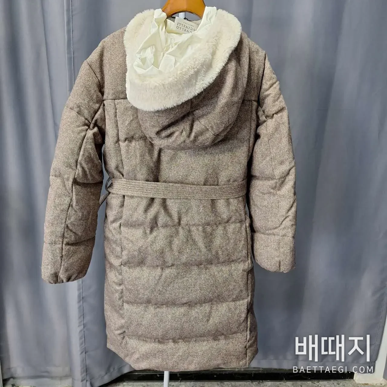 브루넬로쿠치넬리 컬러 블록 후드 롱 다운 패딩 202620 검수사진 2