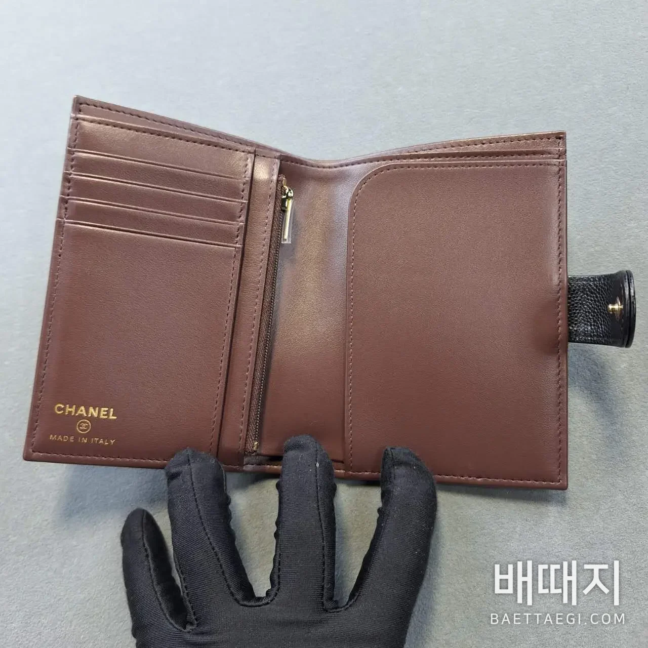 샤넬 다이아몬드 스티치 더블 C 로고 지갑 167612 검수사진 12