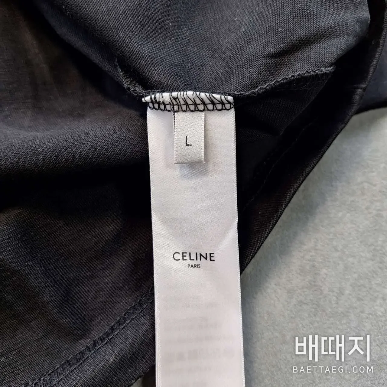셀린느 자수 로고 긴팔 티셔츠 197758 검수사진 5