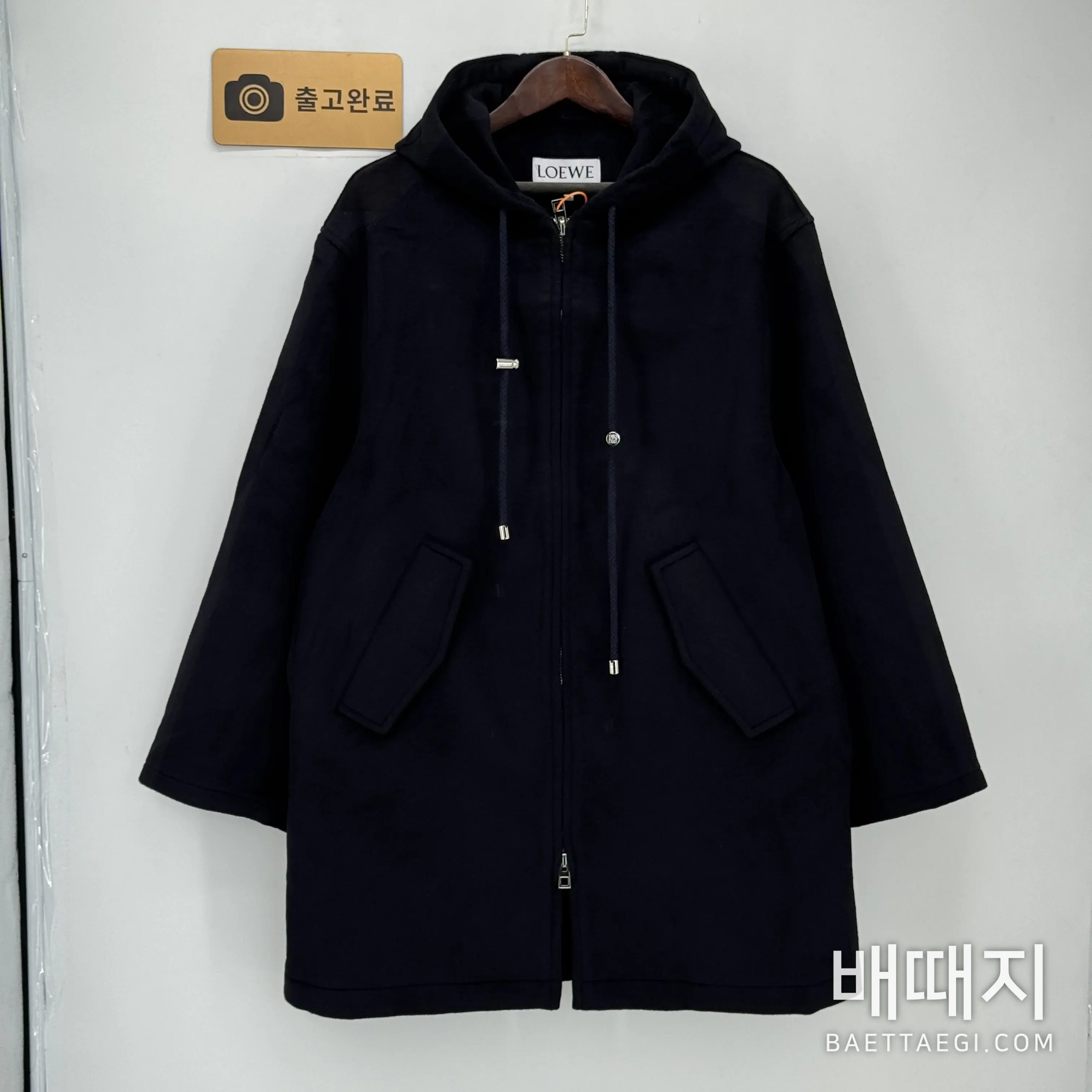로에베 울 더블 페이스 후드 롱코트 167945 검수사진 1