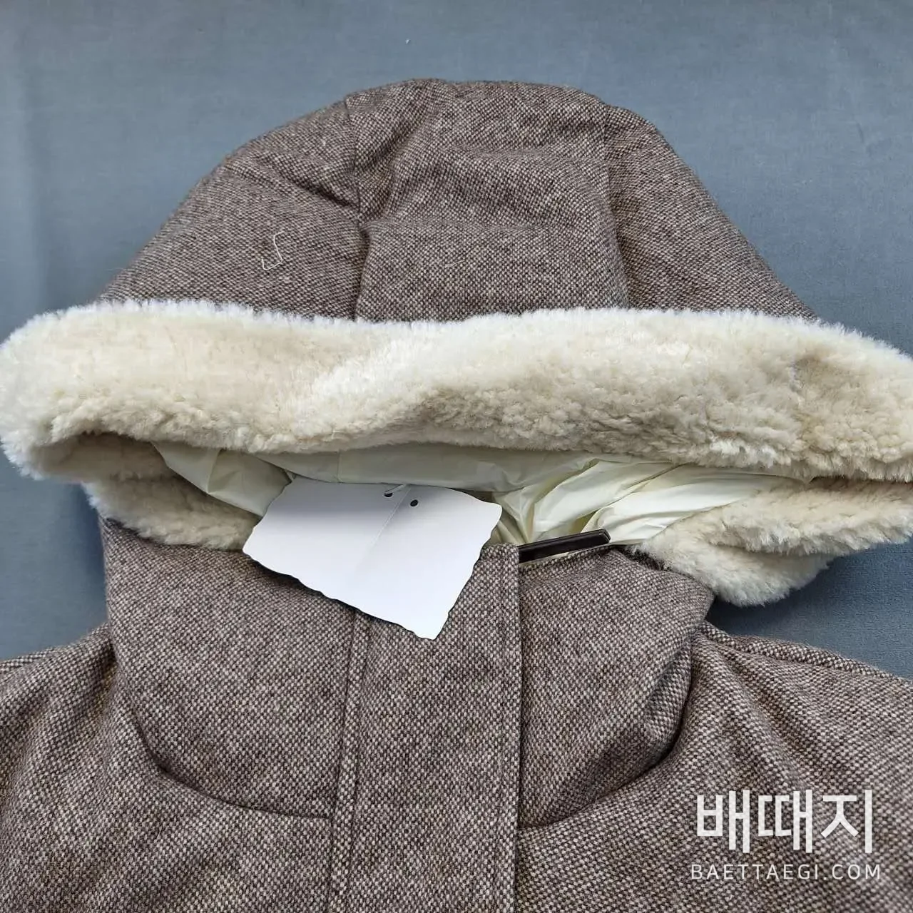 브루넬로쿠치넬리 컬러 블록 후드 롱 다운 패딩 202620 검수사진 3