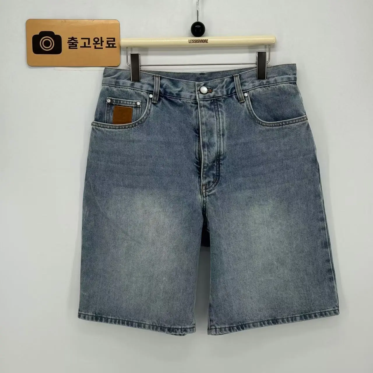 루이비통 포켓 로고 데님 남성 반바지 113261 검수사진 1