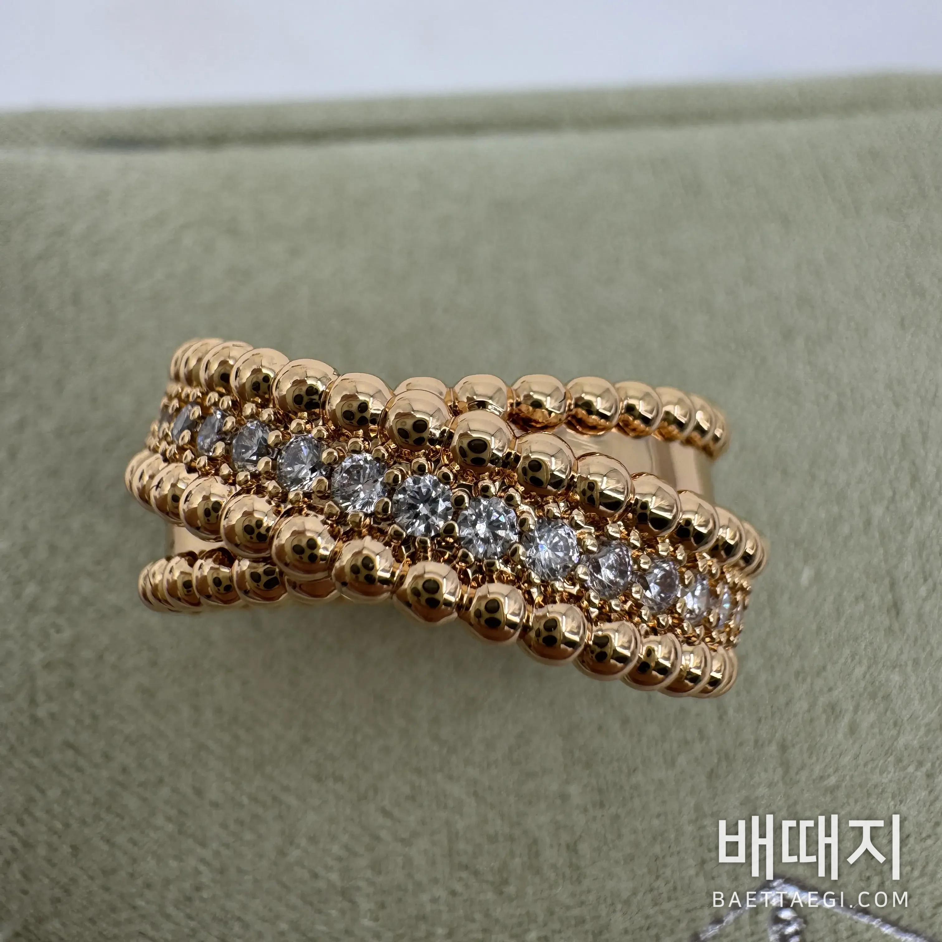 반클리프앤아펠 반클리프 아펠 펄레 다이아몬드 듀오 링 반지 63828 검수사진 4