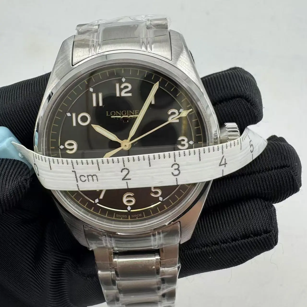 론진 스피릿 파일럿 39mm 체인 메탈 검수사진 5
