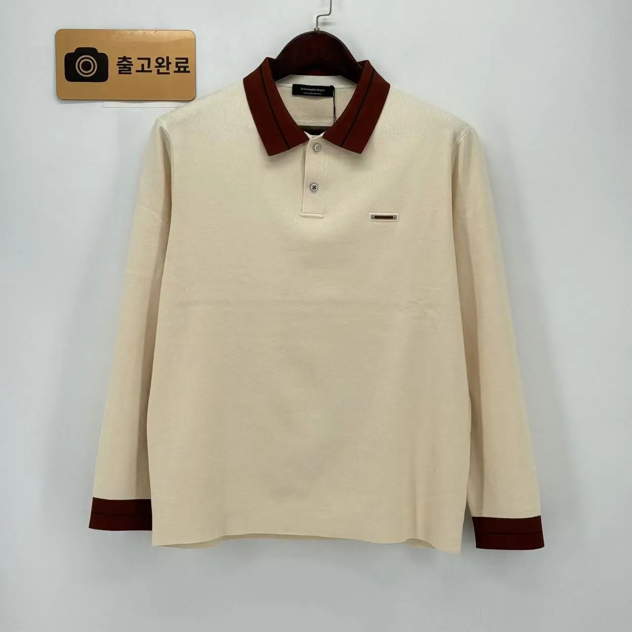 제냐 울 혼방 컬러 블록 폴로 니트 160012 검수사진 1