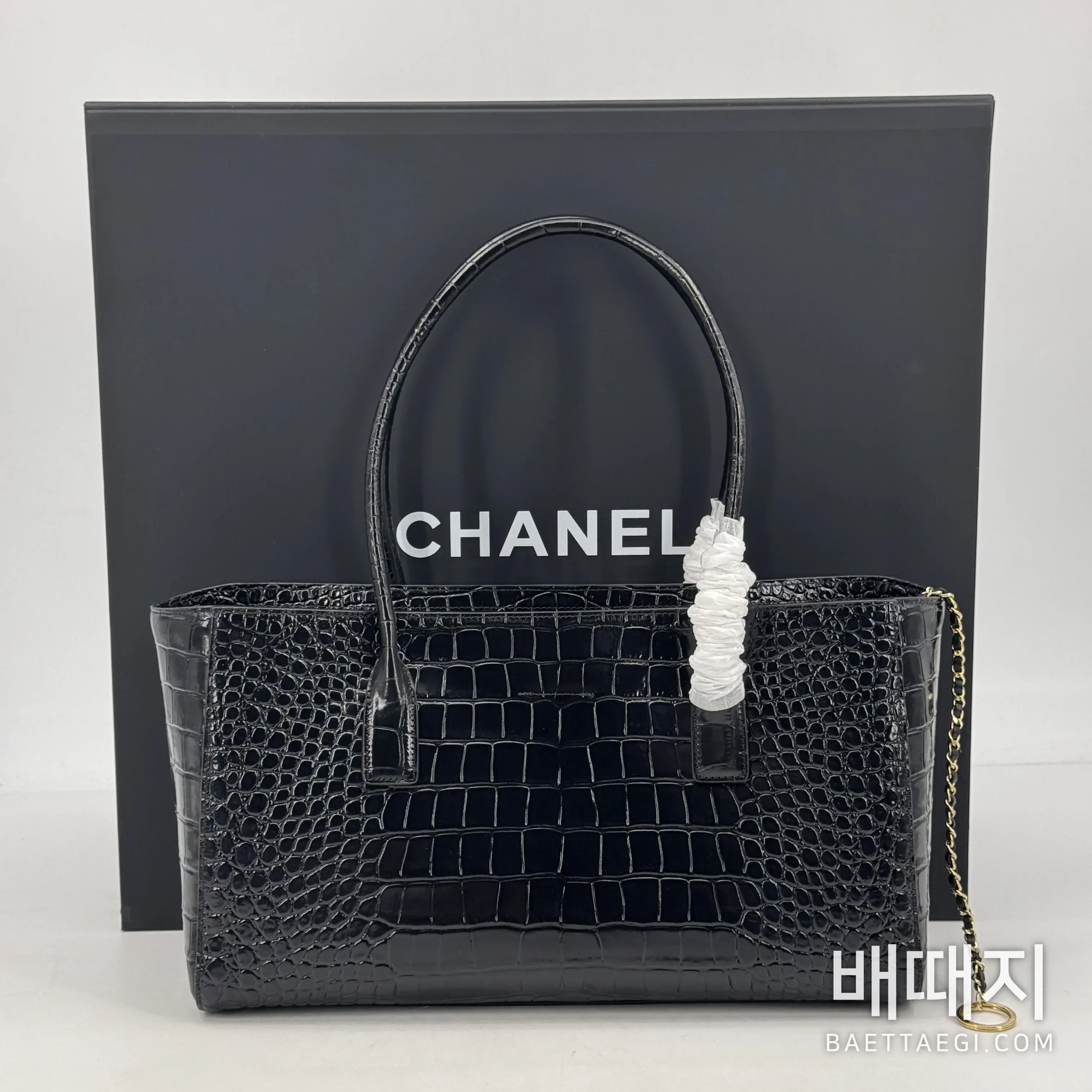 샤넬 악어무늬 크루아송 쇼핑백 가방 193825 검수사진 3