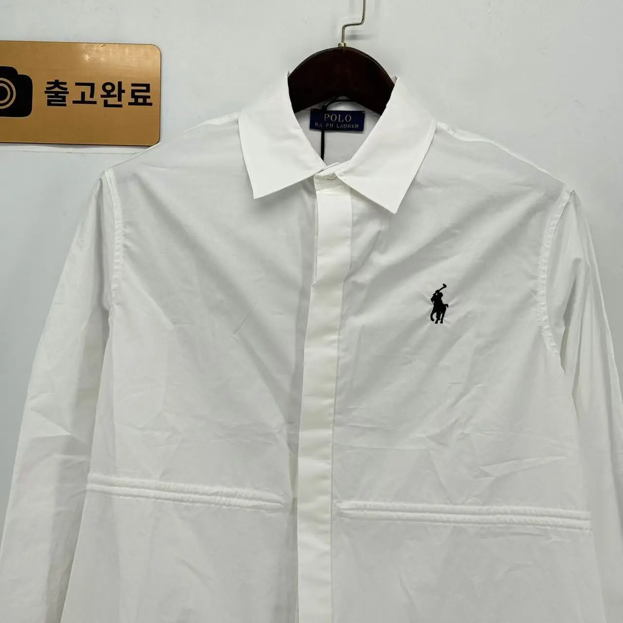 폴로 드로스트링 웨스트 셔츠 원피스 135276 검수사진 2