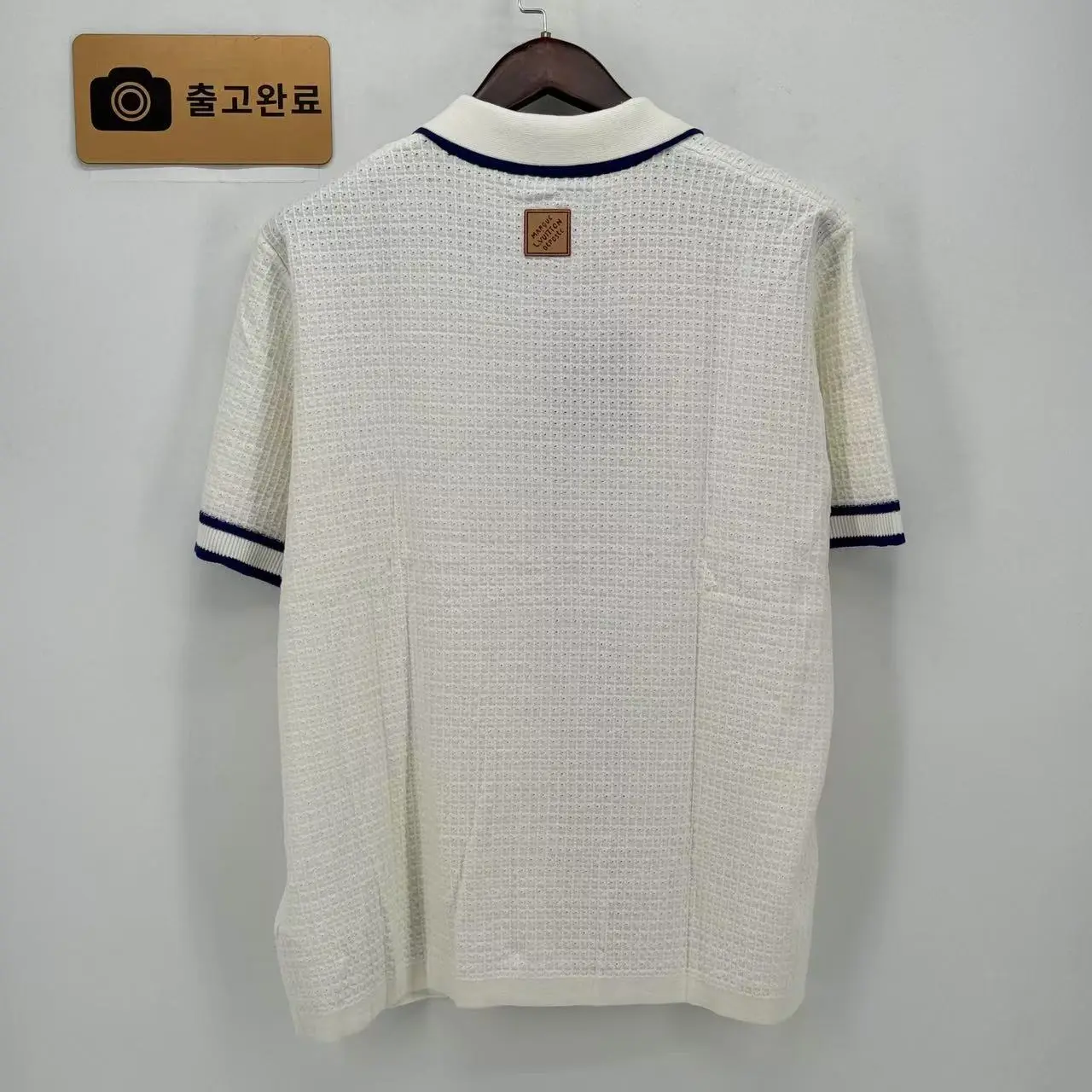 루이비통 와플 컬러 블록 남성 반팔 니트 셔츠 115319 검수사진 6