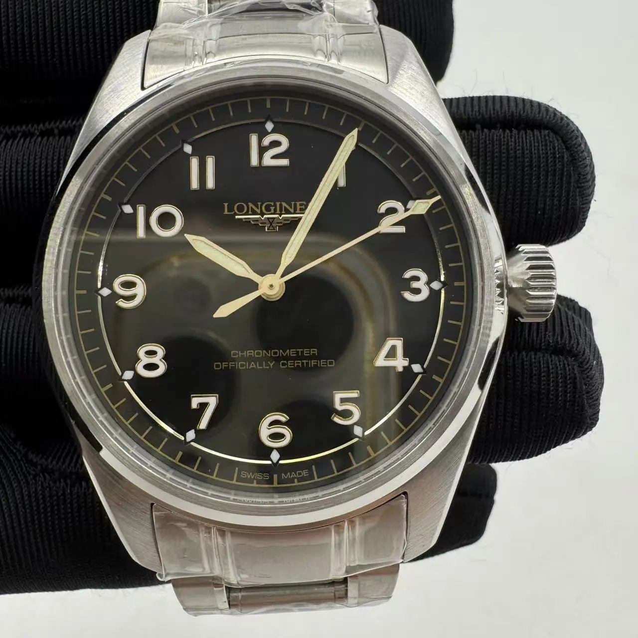 론진 스피릿 파일럿 39mm 체인 메탈 검수사진 6