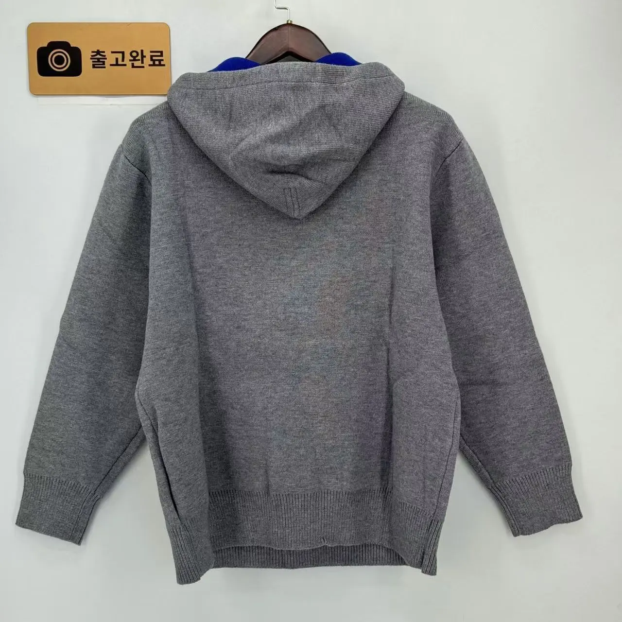 셀린느 울 캐시미어 혼방 남성 후드 그레이 53257 검수사진 6