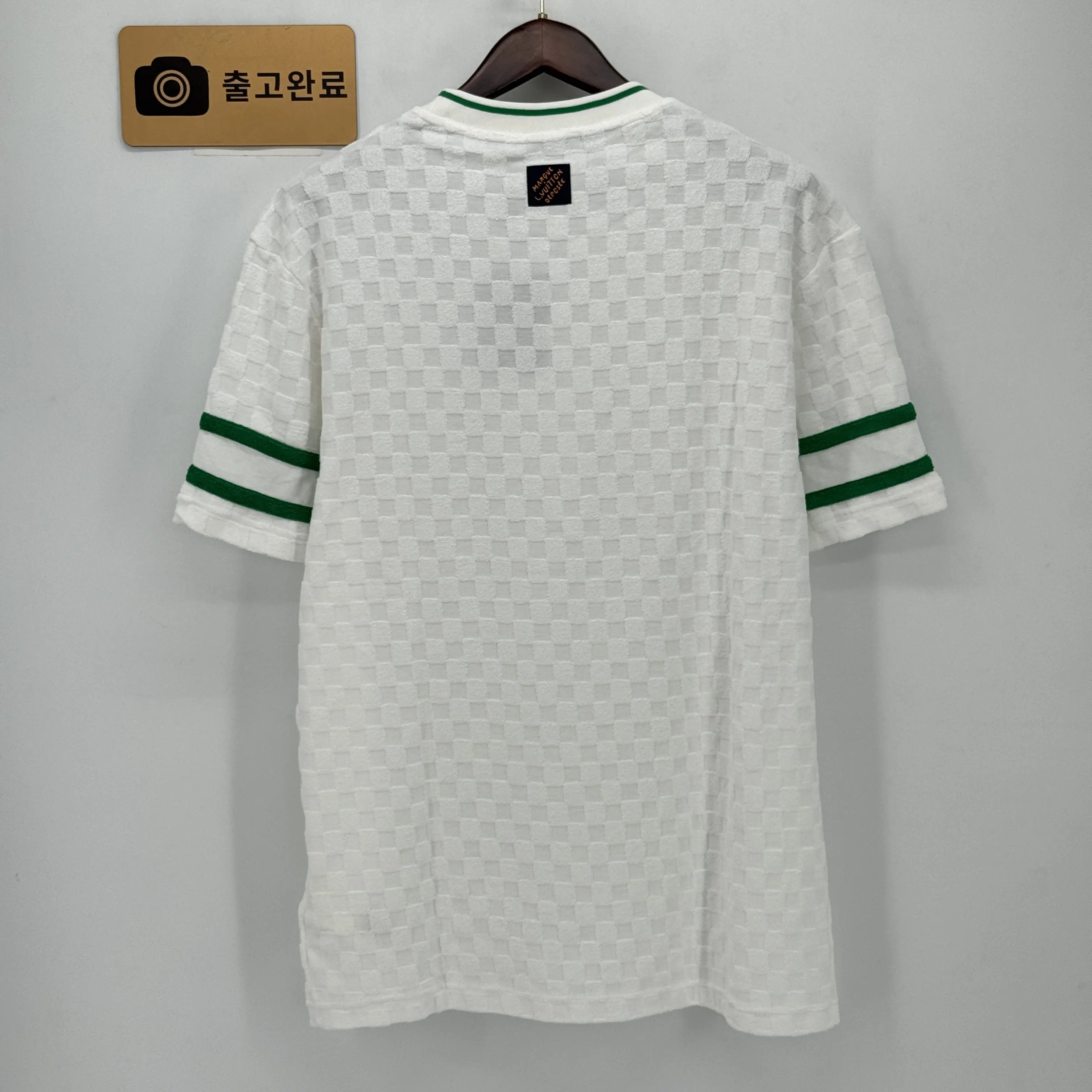 루이비통 LV 체크 패턴 테리 자카드 반팔 티셔츠 165070 검수사진 5
