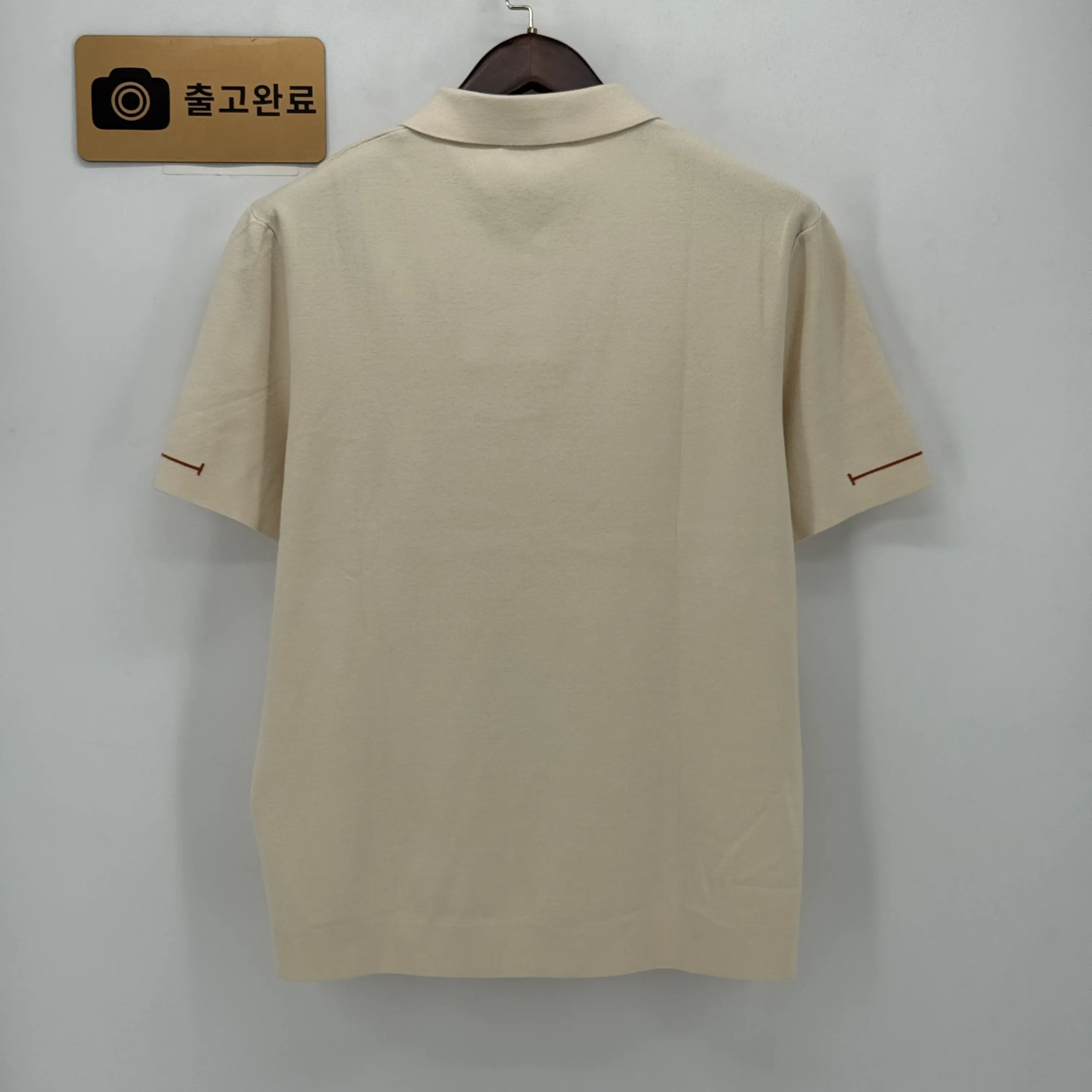 에르메스 H자형 라펠 슬림핏 남성 니트 반팔 티셔츠 156725 검수사진 7