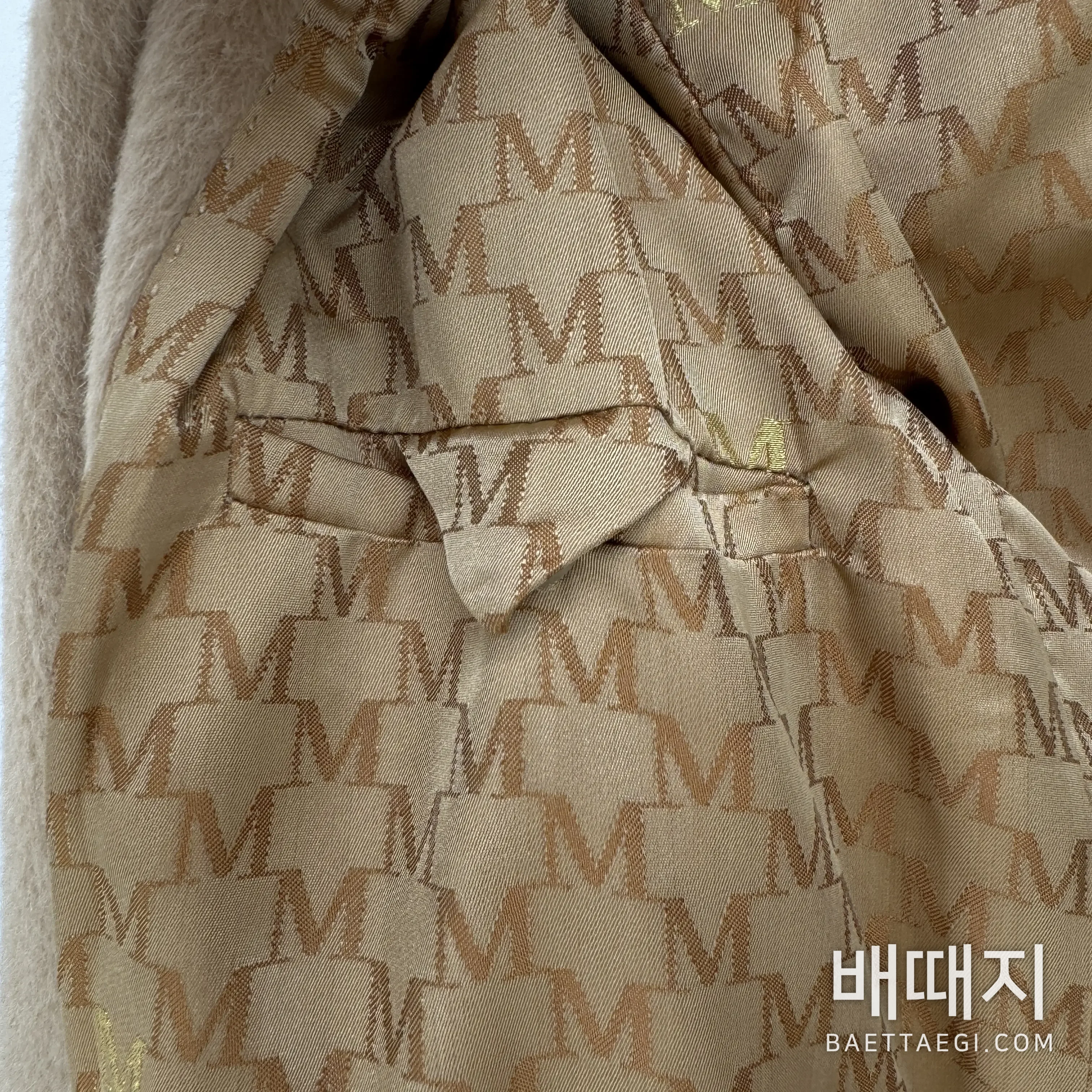 캐시미어 코트 카멜 검수사진 8