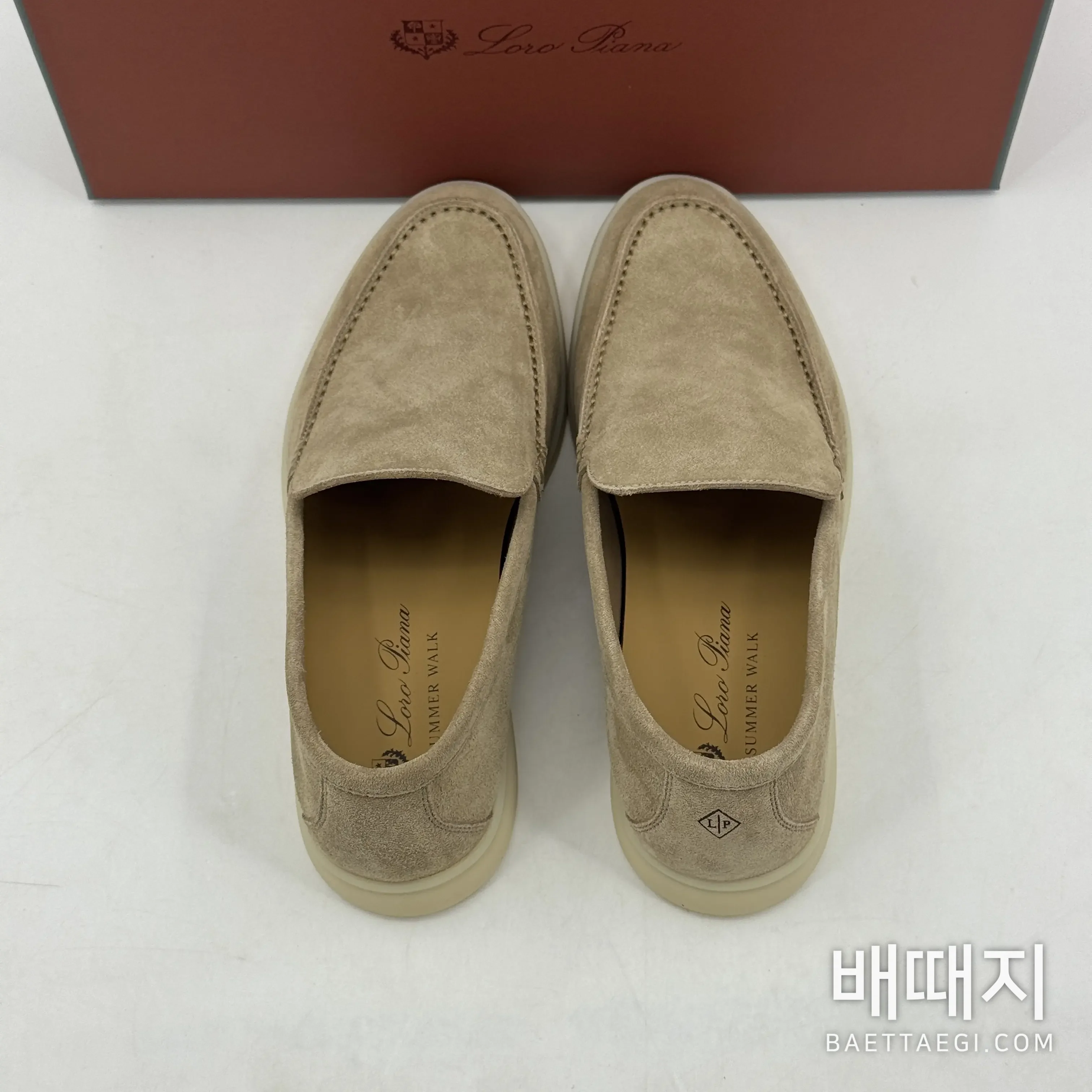 로로피아나 발수 가공 카프 스킨 화이트 로퍼 94092 검수사진 5