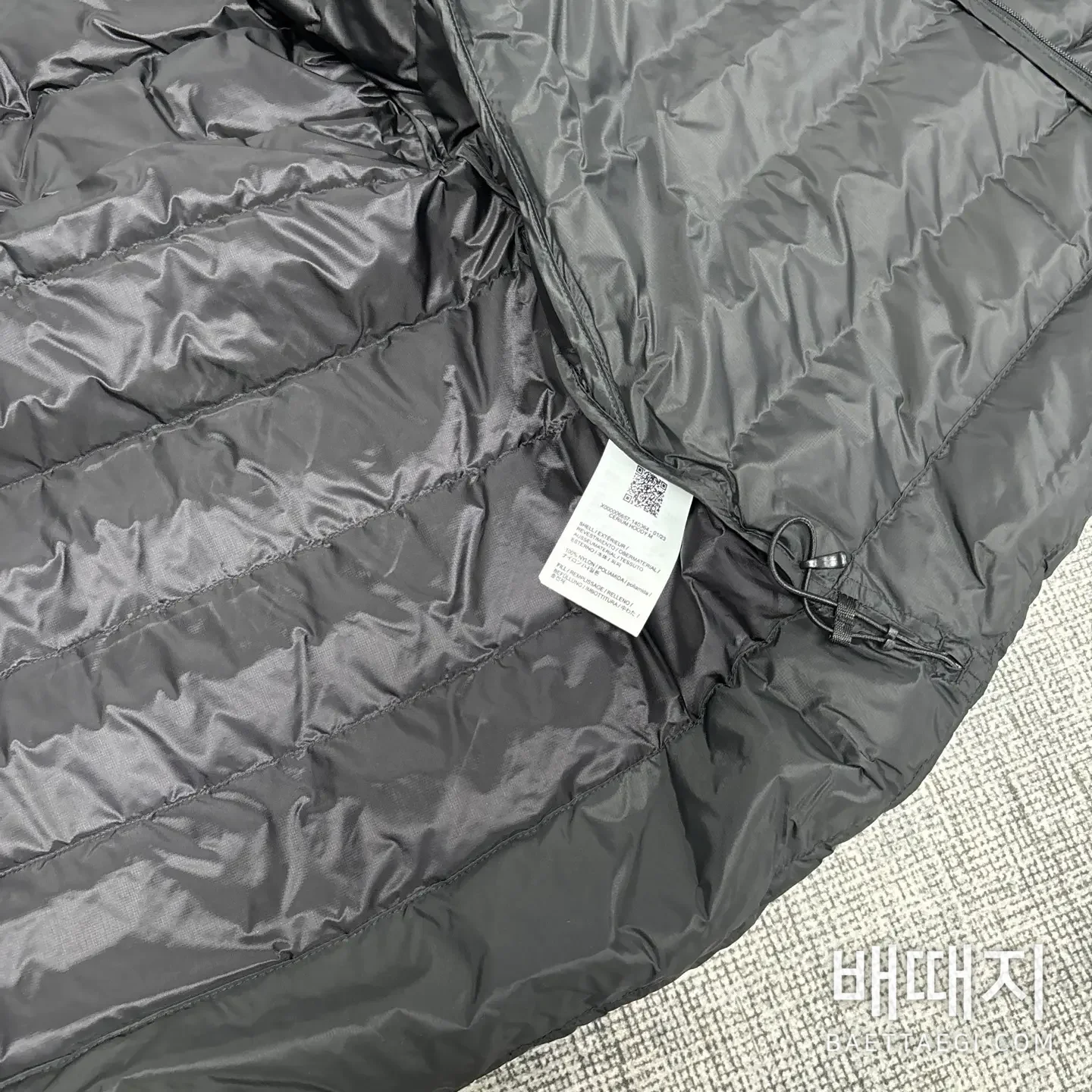 아크테릭스 [TZ] 세리움 LT 후디 자켓 퀼팅 블랙 실버 200171 Arc'teryx Cerium LT Hoody Jacket Phatasm 검수사진 4