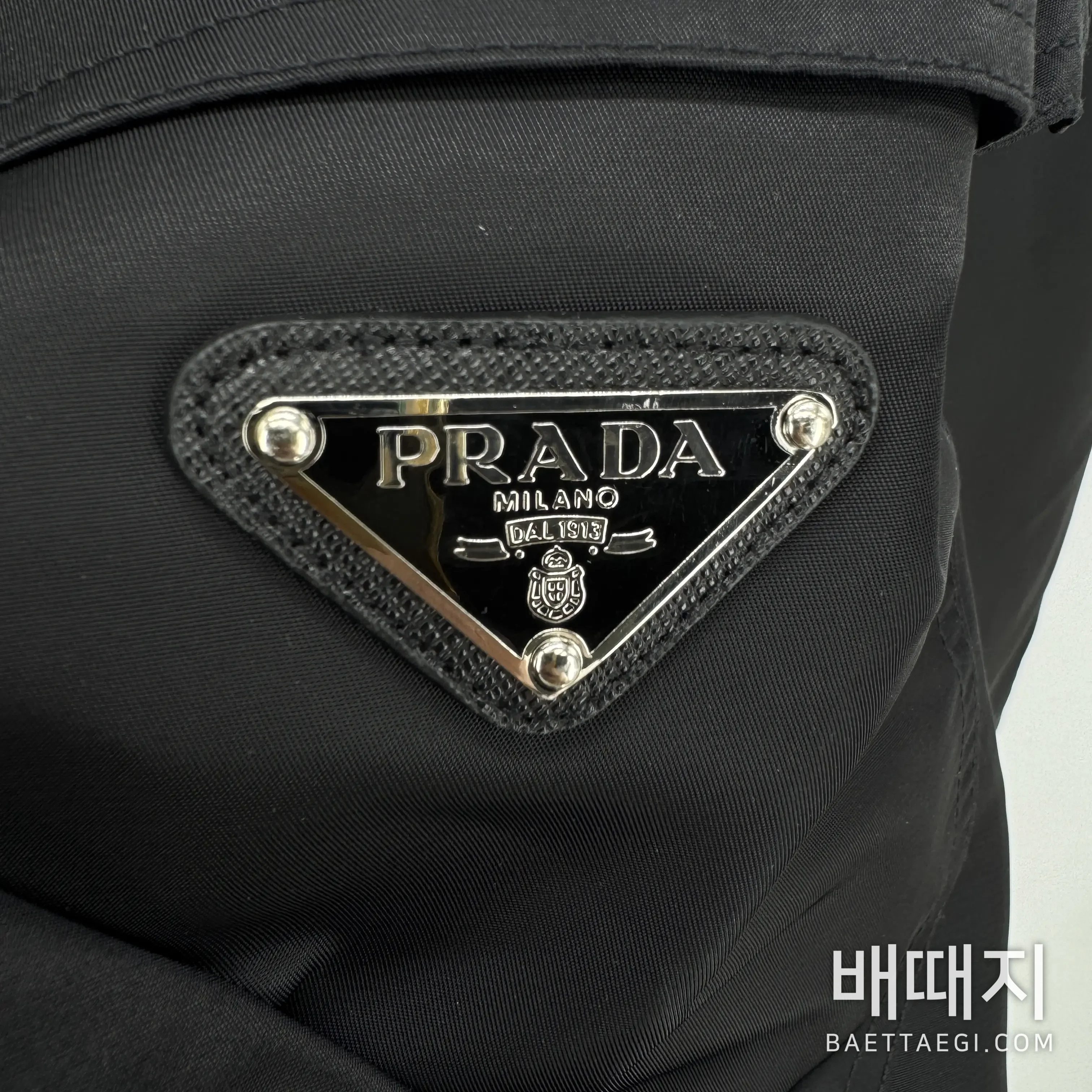 프라다 후드 허리 조절 여성 자켓 검수사진 4