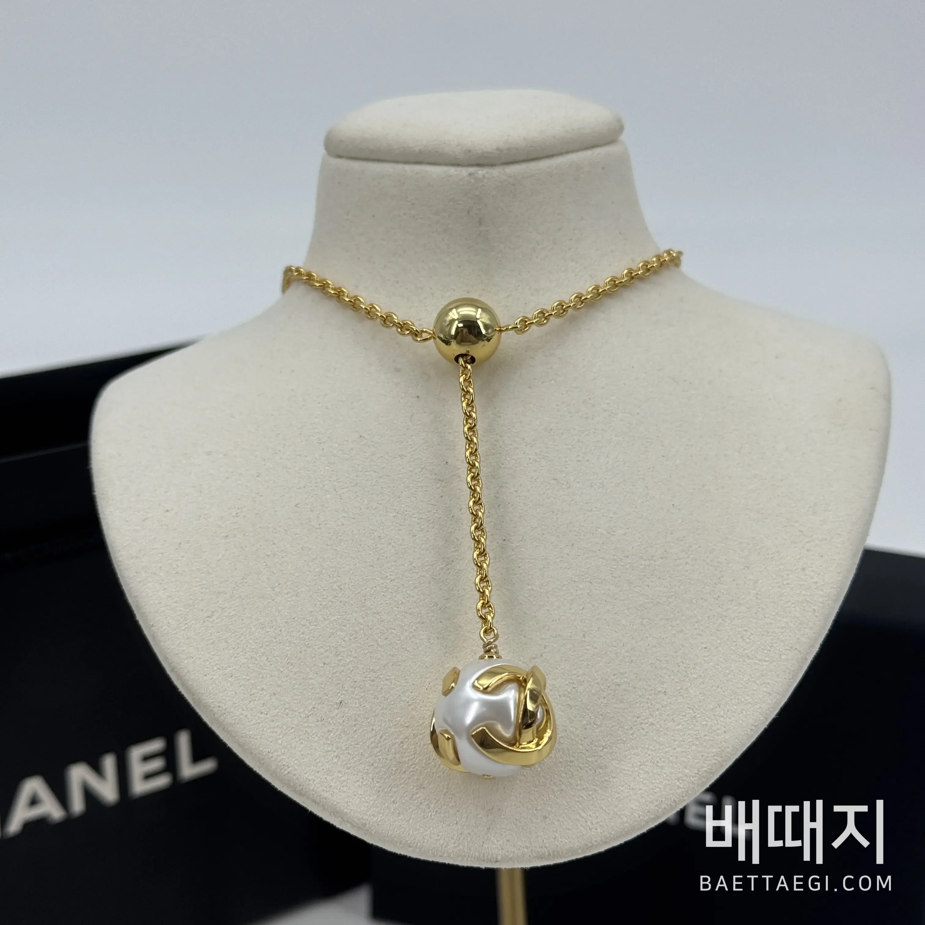 샤넬 더블 C 구체 펜던트 Y자형 목걸이 203789 검수사진 2