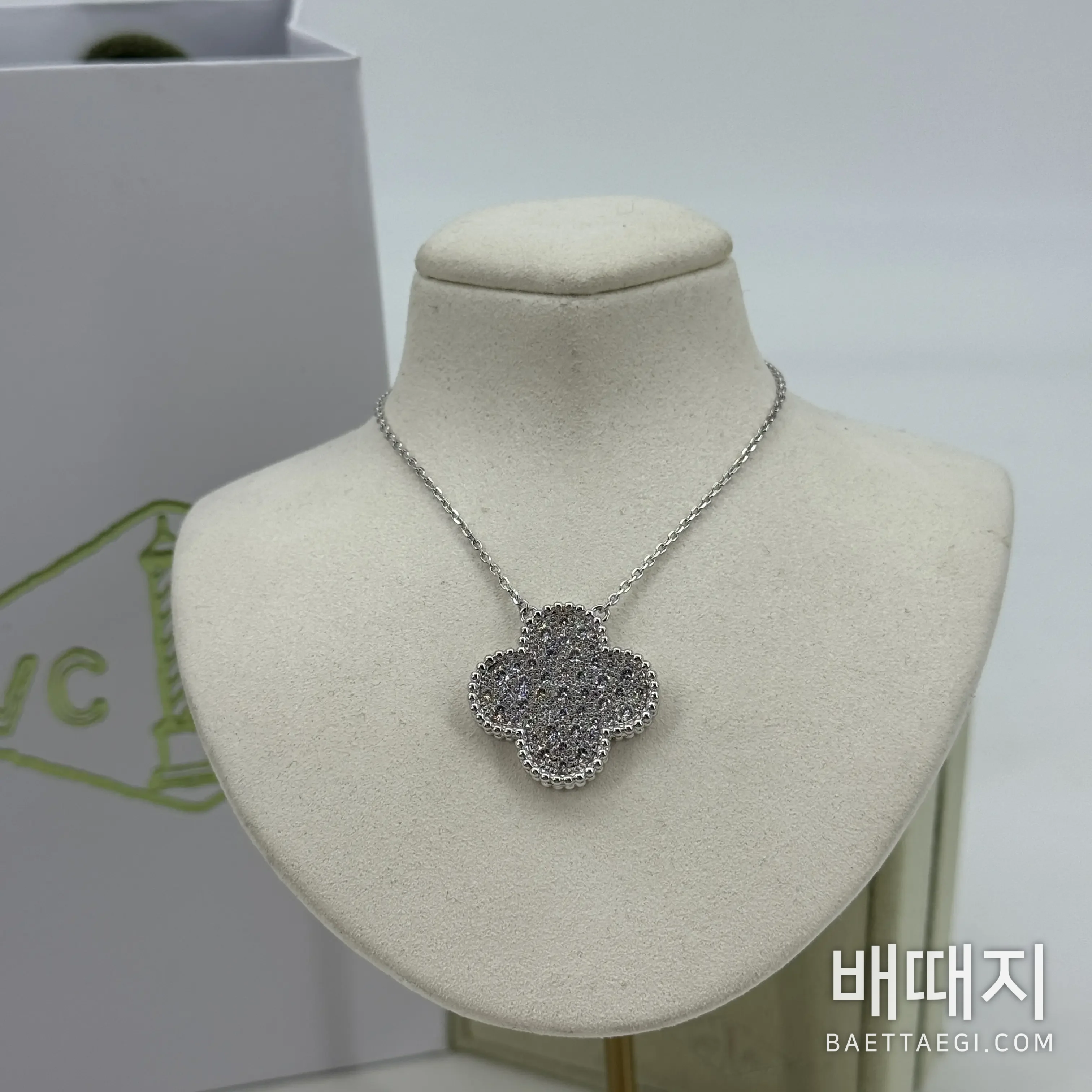 반클리프앤아펠 네 잎 클로버 스털링 실버 목걸이 63884 검수사진 2