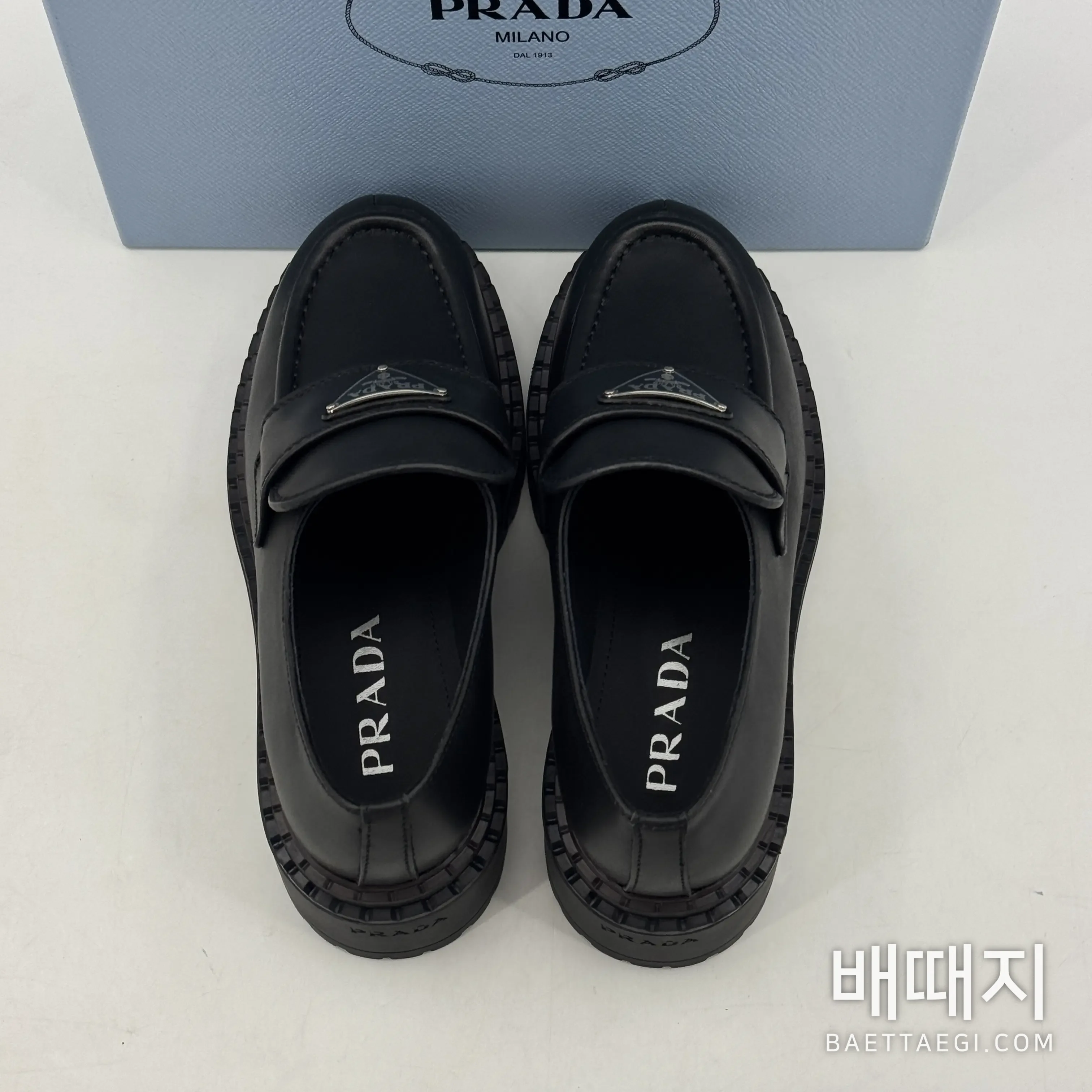 프라다 모노리스 카프스킨 레이스업 로퍼 앵클부츠 116278 검수사진 6