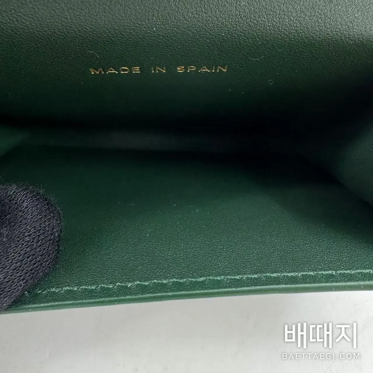 샤넬 그린 크로코다일 카드홀더 지갑 150005 검수사진 8