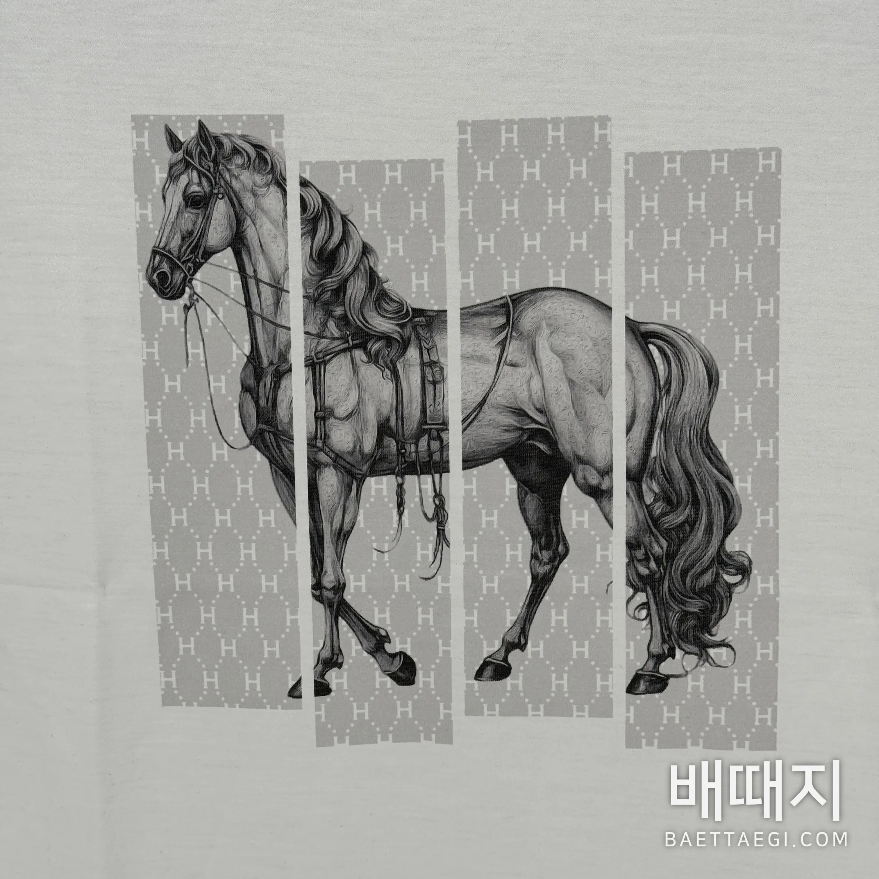 에르메스 남성 크루넥 반팔 티셔츠 137064 검수사진 4