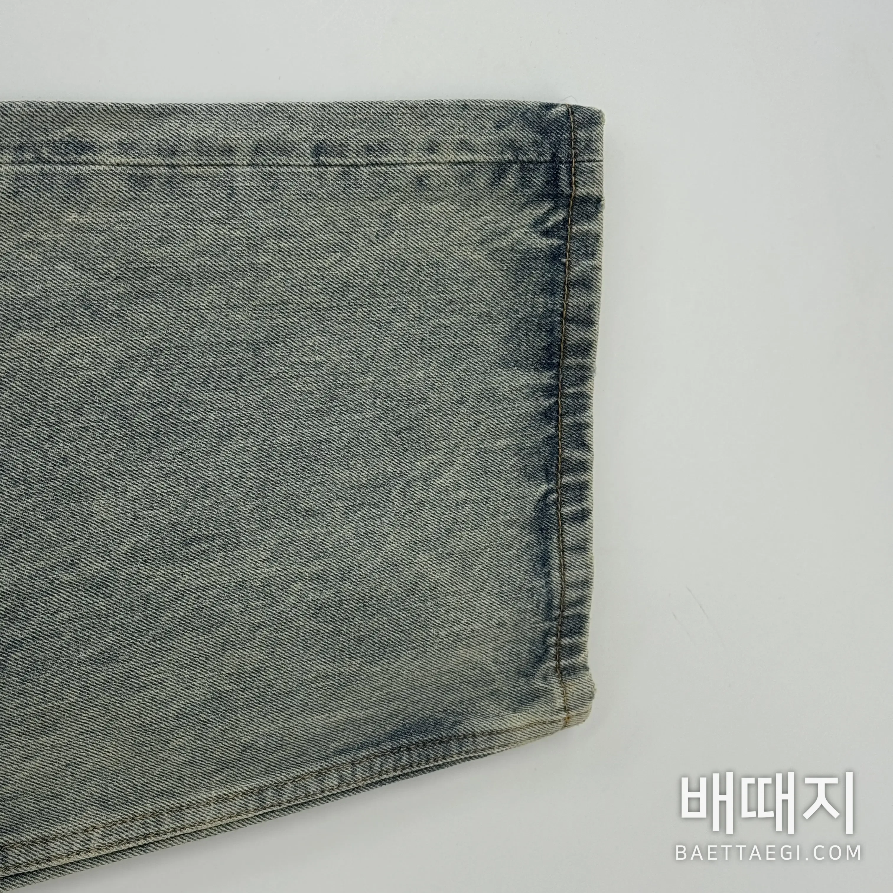 루이비통 LV 로고 자수 와이드 데님 바지 16363 검수사진 4
