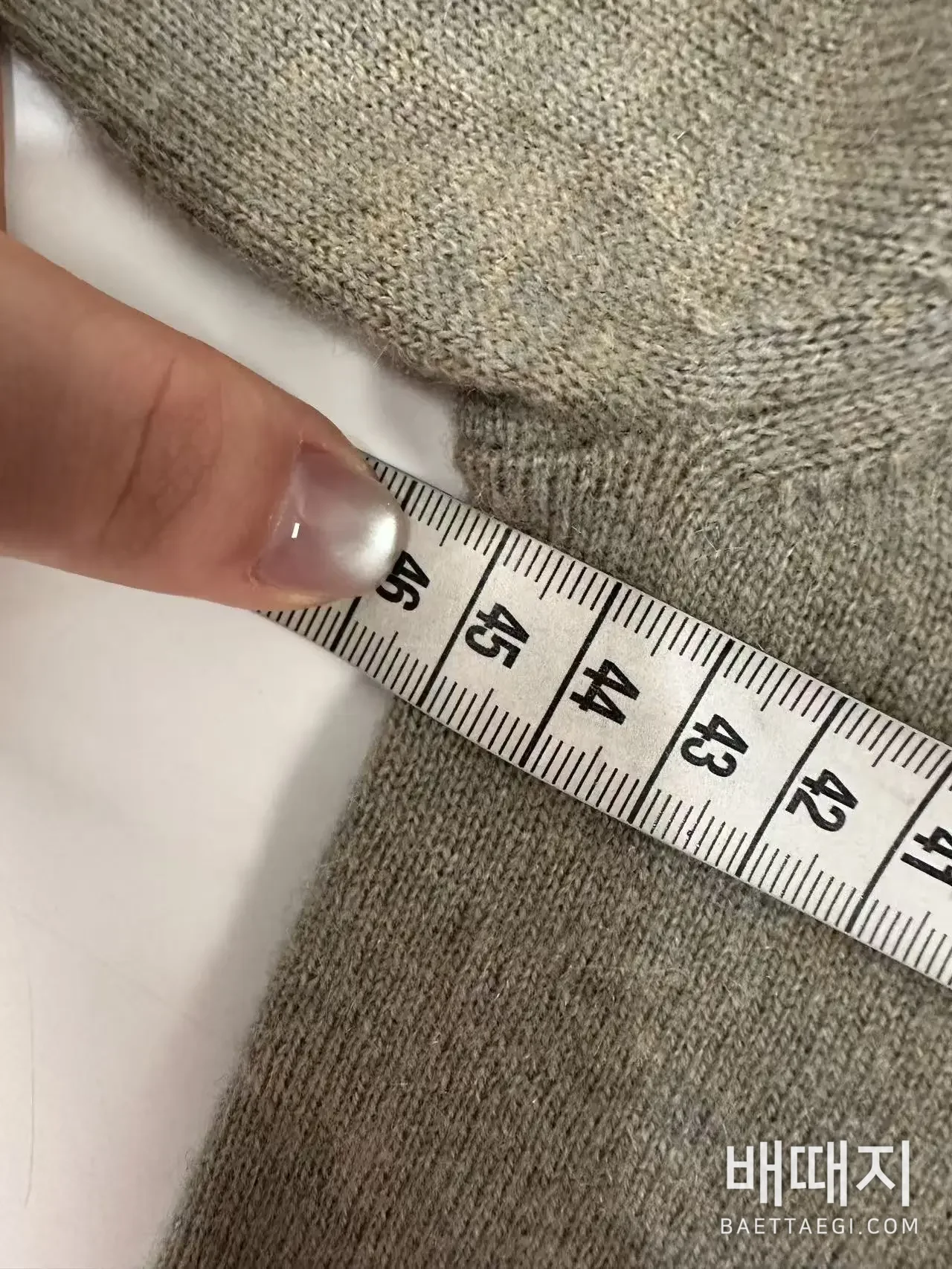 카키 니트가디건 검수사진 5