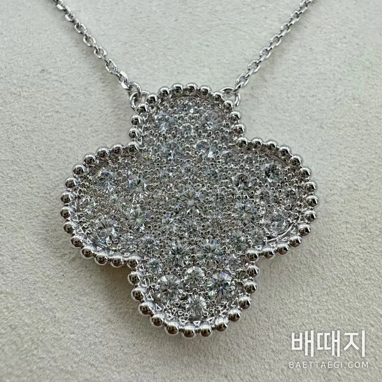 반클리프앤아펠 네 잎 클로버 스털링 실버 목걸이 63884 검수사진 3