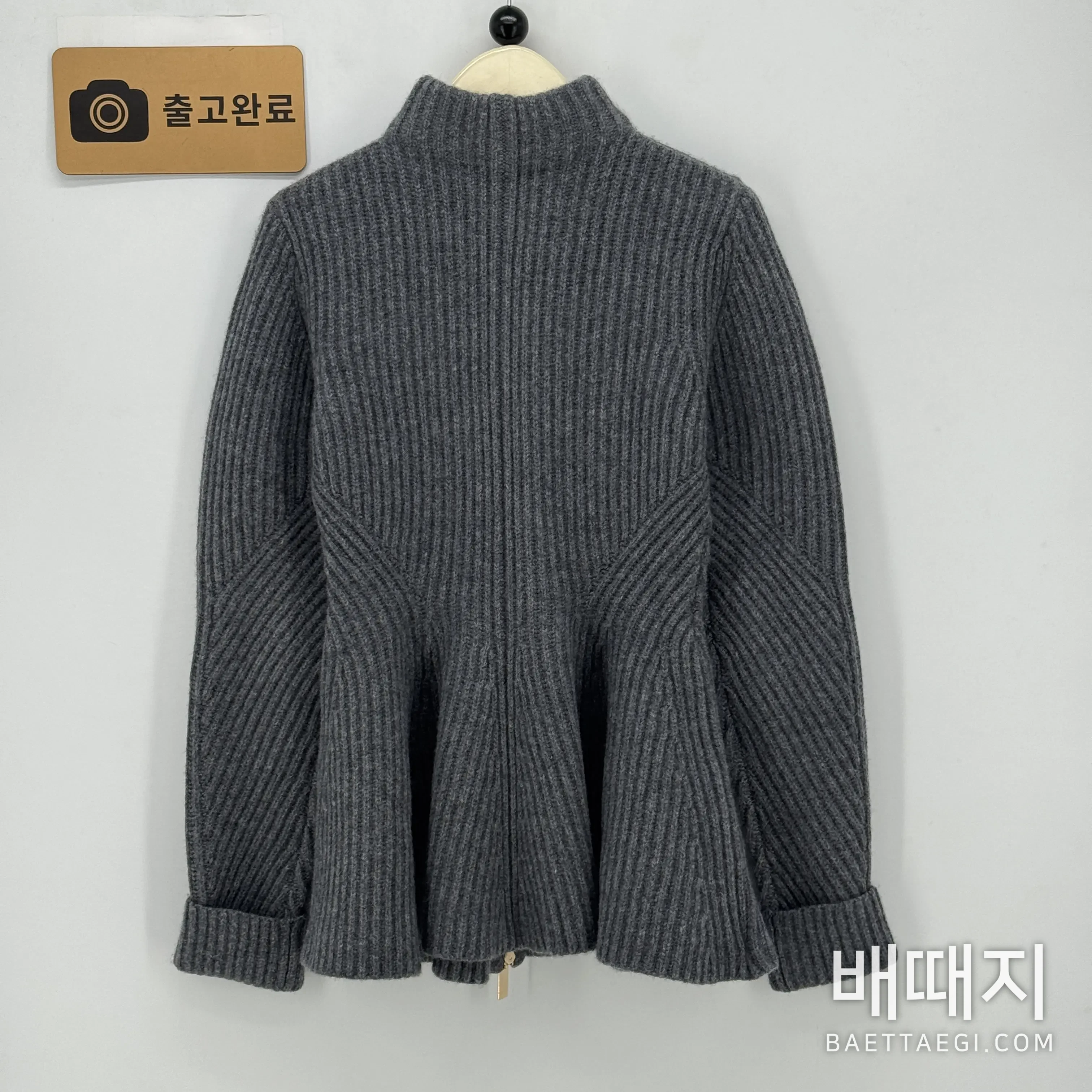 알라이아 허리 강조 울 더블 지퍼 여성 자켓 157141 검수사진 9