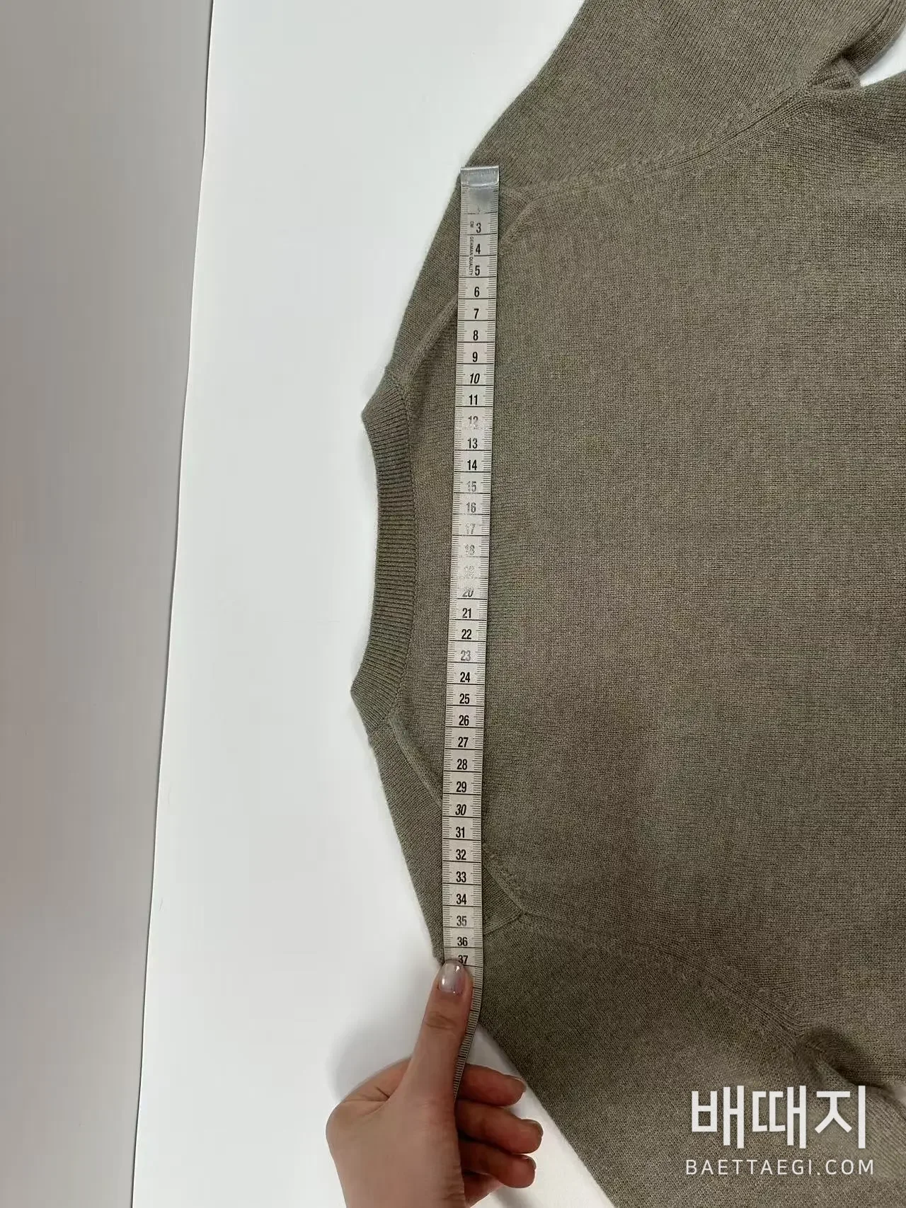 카키 니트가디건 검수사진 8