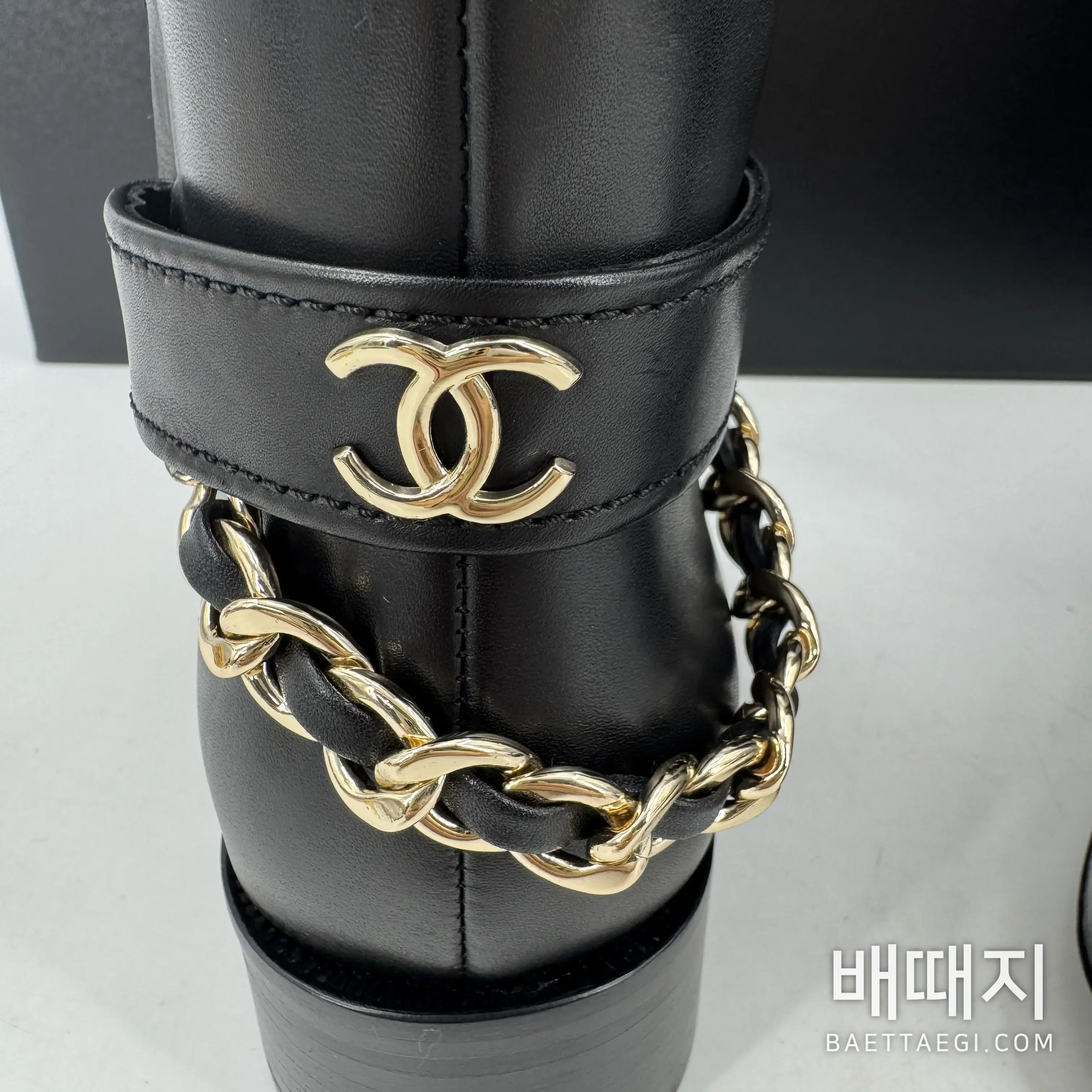샤넬 부츠 가죽 체인 스트랩 187146 검수사진 5