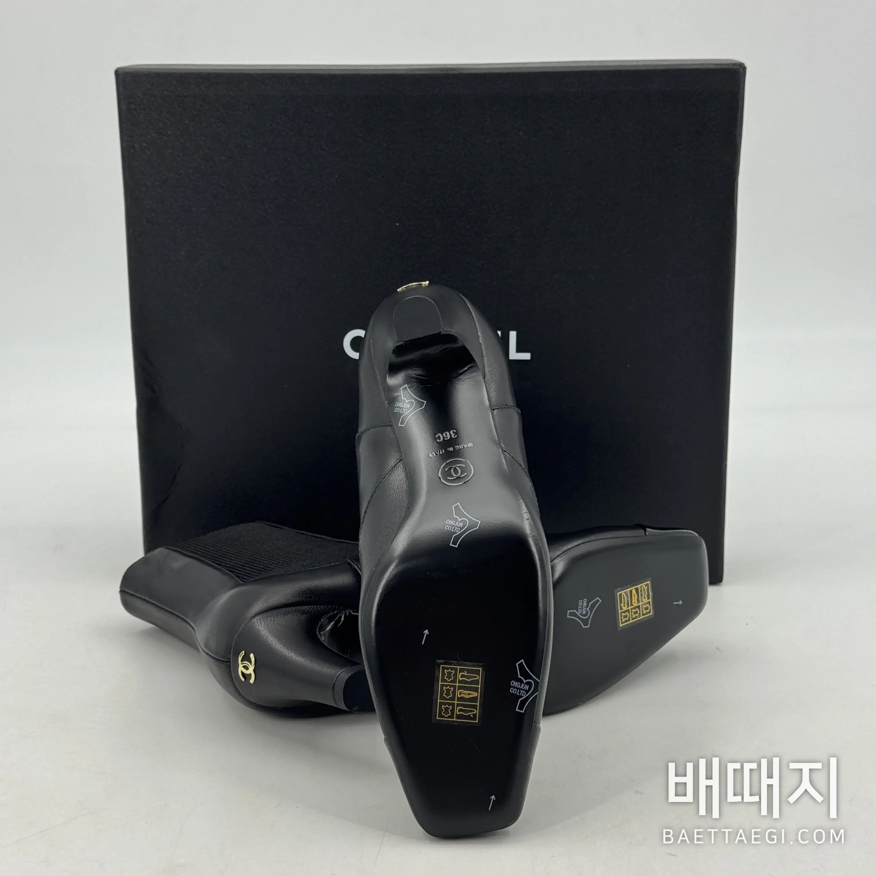 샤넬 부츠 가죽 다이아몬드 패턴 188148 검수사진 6