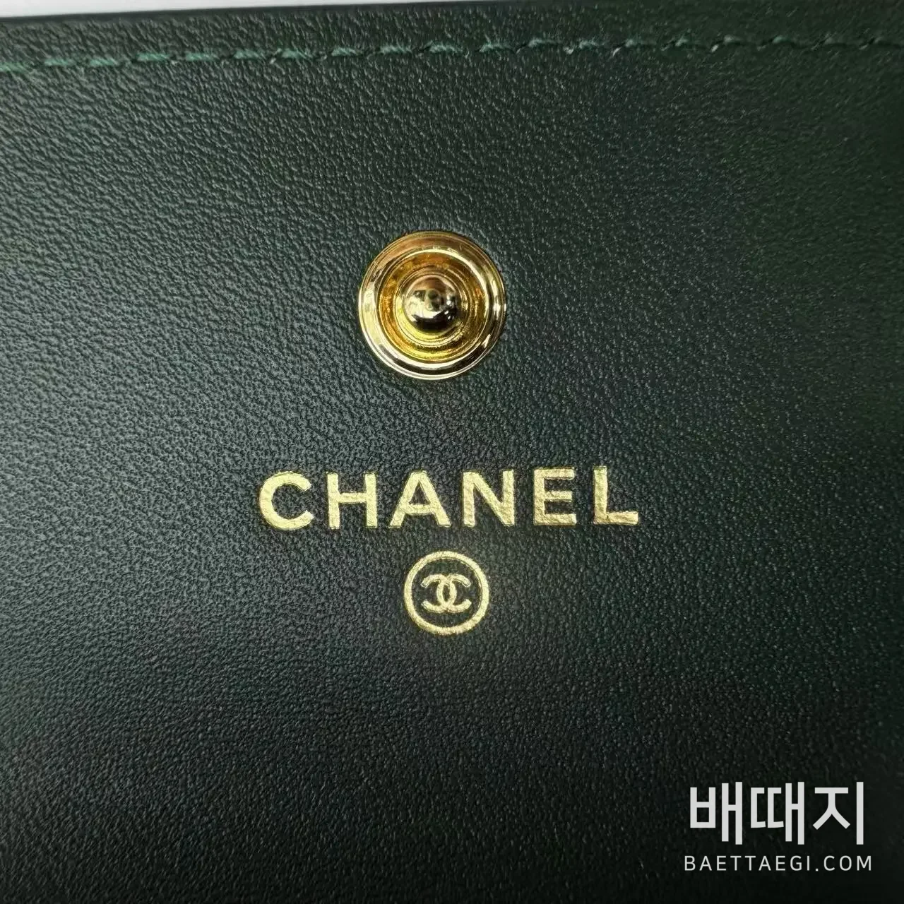 샤넬 그린 크로코다일 카드홀더 지갑 150005 검수사진 7