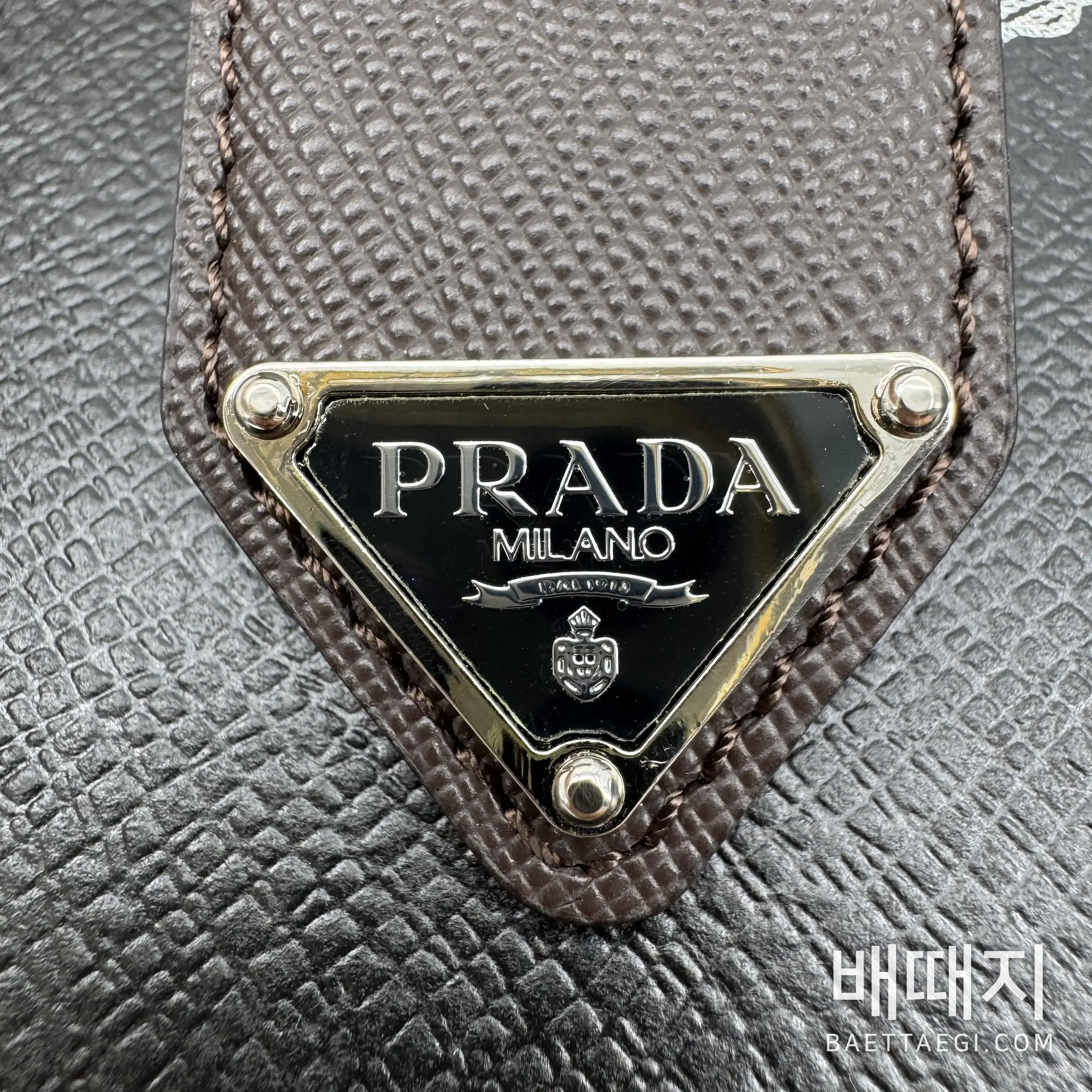 프라다 사피아노 가죽 33mm 남성 벨트 179407 검수사진 5