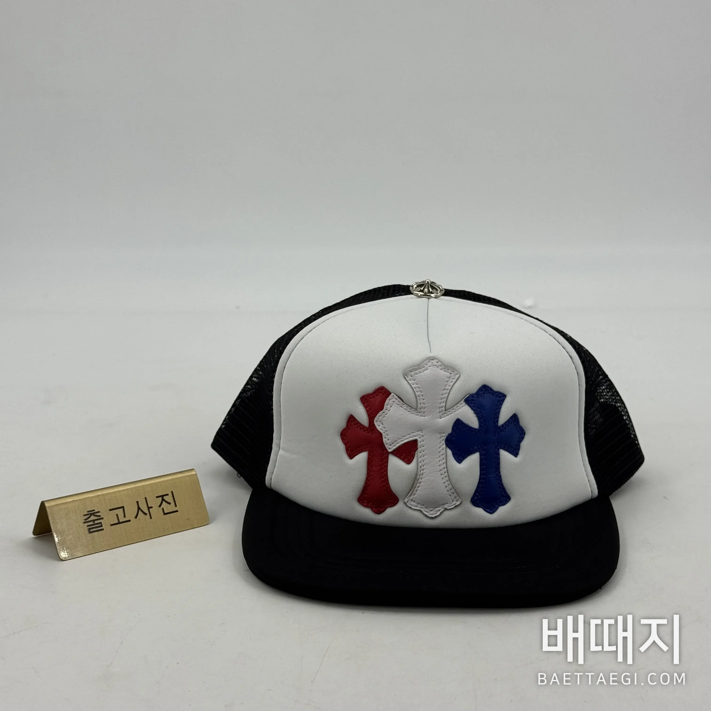 크롬하츠 크로스 패턴 가죽 베이스볼캡 검수사진 1