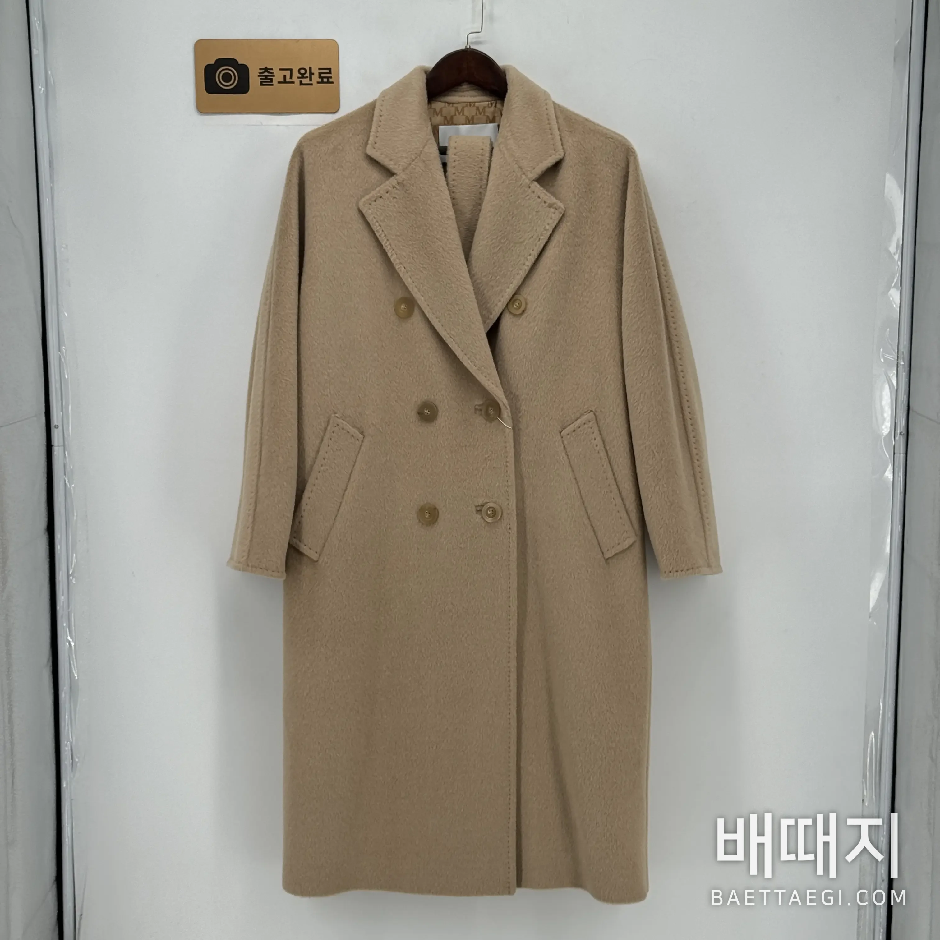 캐시미어 코트 카멜 검수사진 1