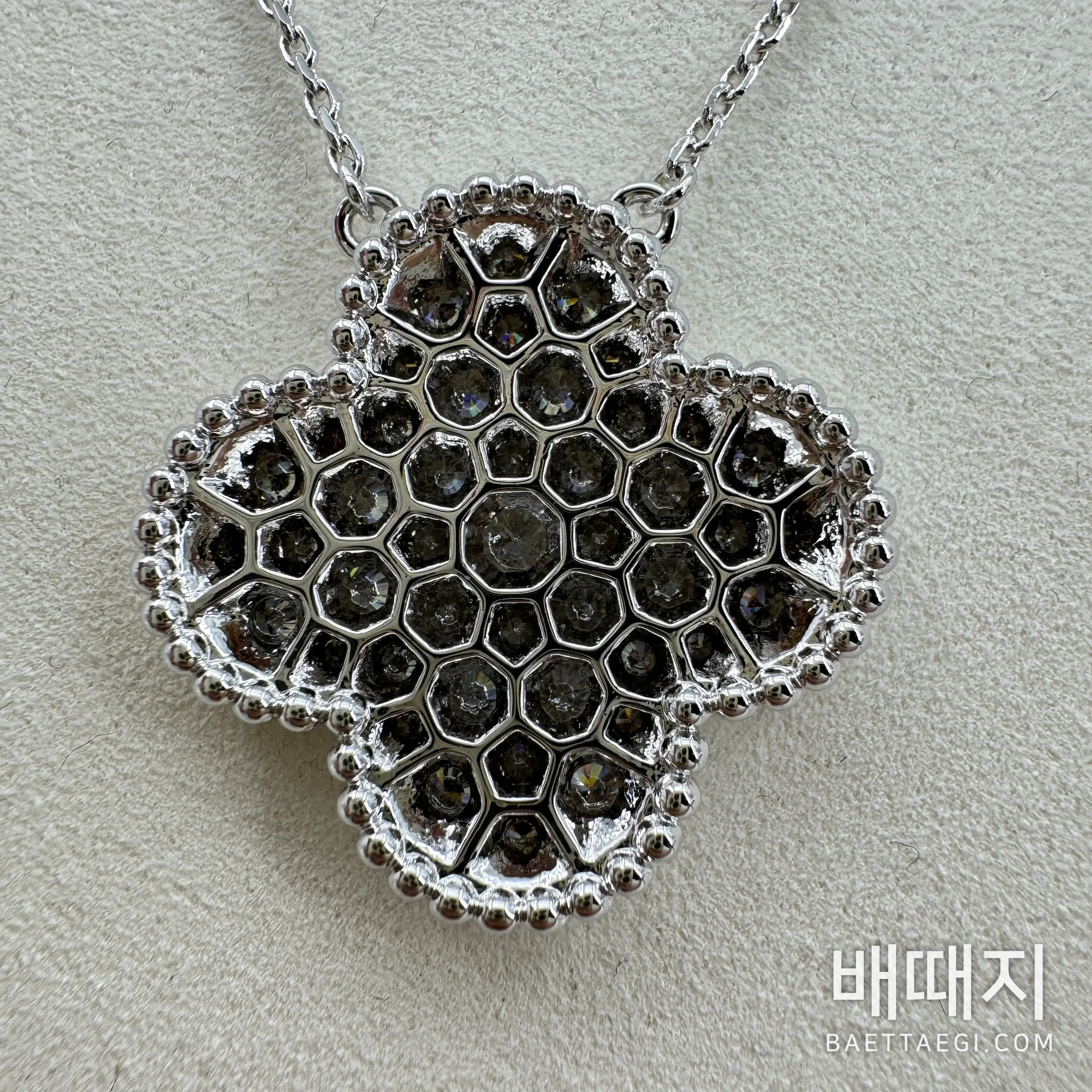 반클리프앤아펠 네 잎 클로버 스털링 실버 목걸이 63884 검수사진 4