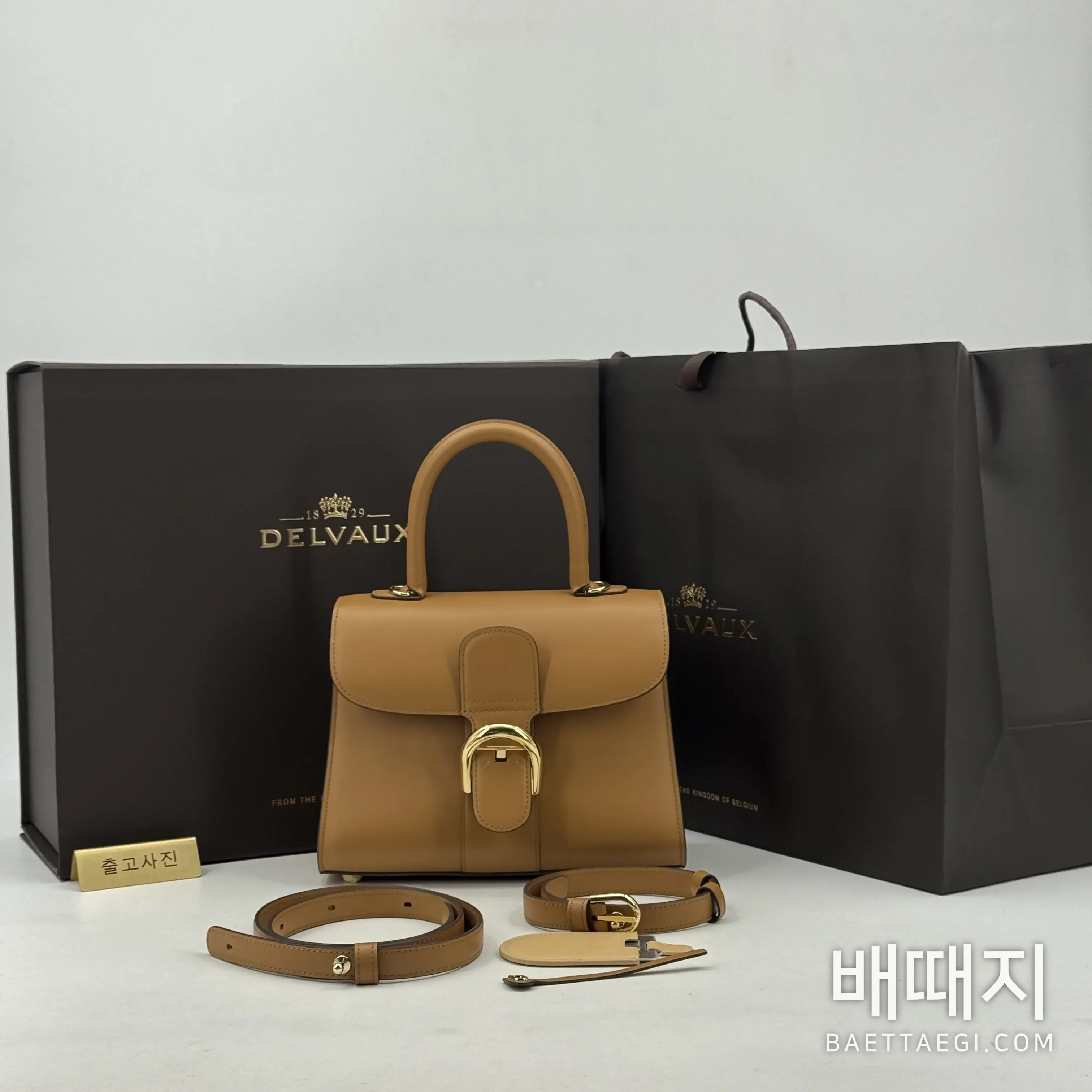 델보 더블 링 브릴리언트 박스 가죽 PM 숄더백 191157 검수사진 1