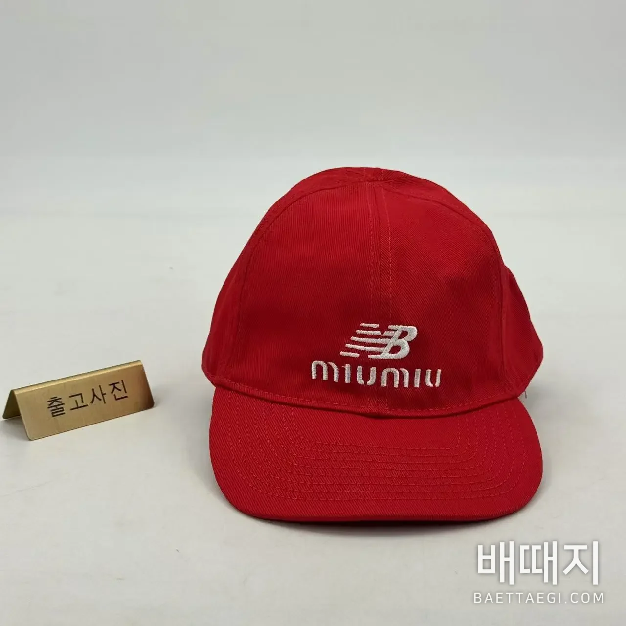 미우미우 자수 로고 베이스볼 캡 119550 검수사진 1