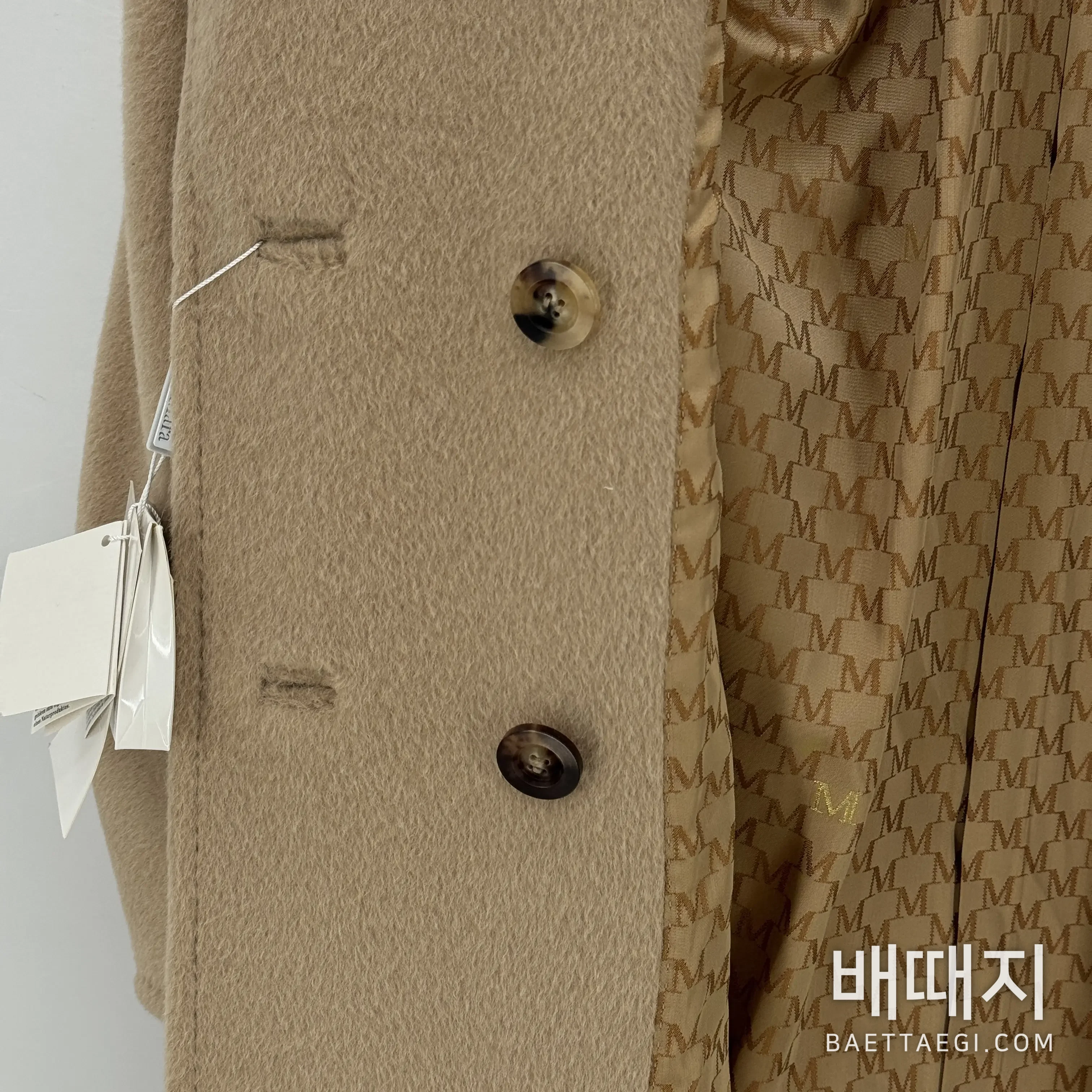 캐시미어 코트 카멜 검수사진 7
